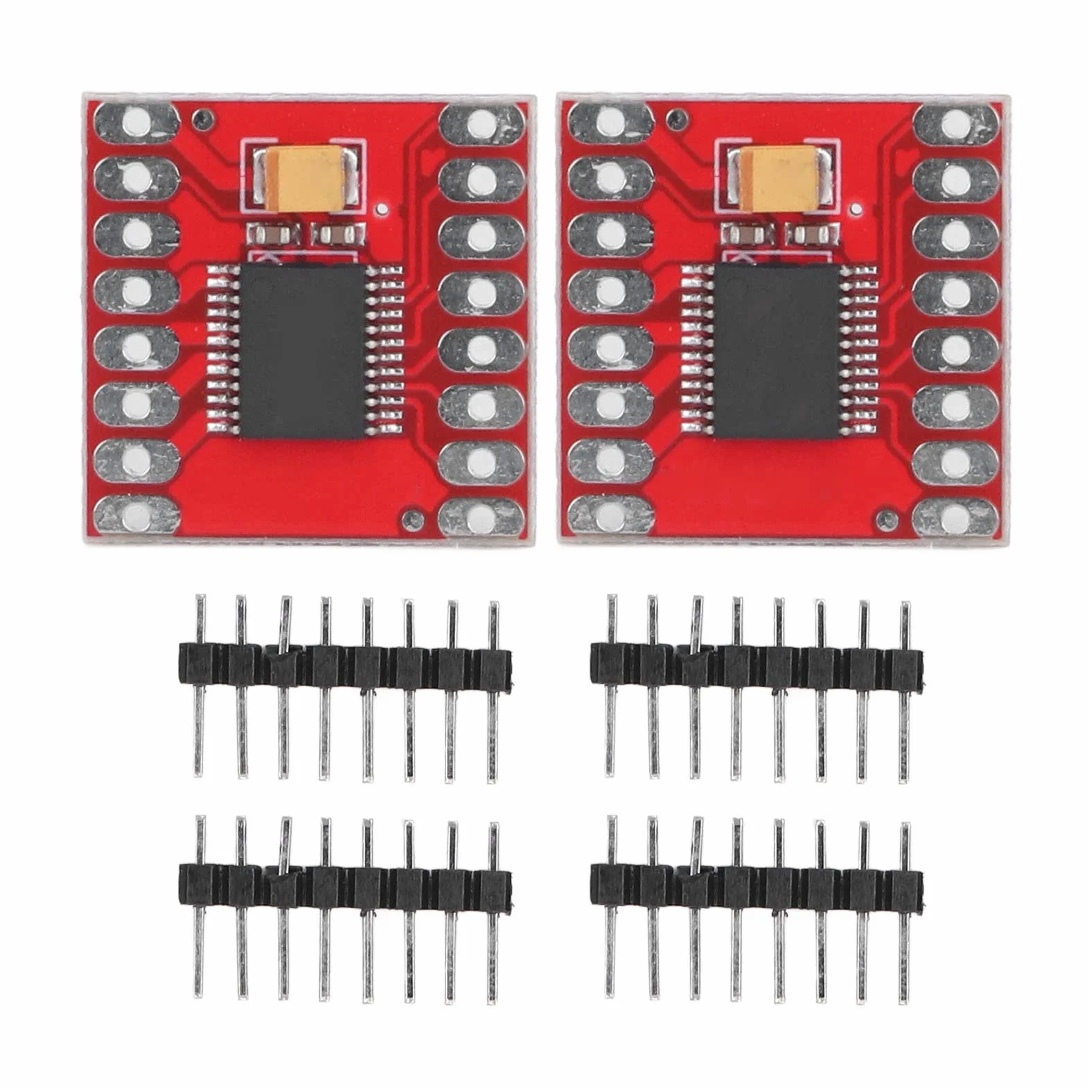 2 zestawy Moduł napędu silnika - Dual Driver Controller Board H Bridge do silnika stałego i krokowego z zabezpieczeniem nadprądowym, TB6612FNG H Bridge 21 x 21 mm / 0,83 x 0,83 cala