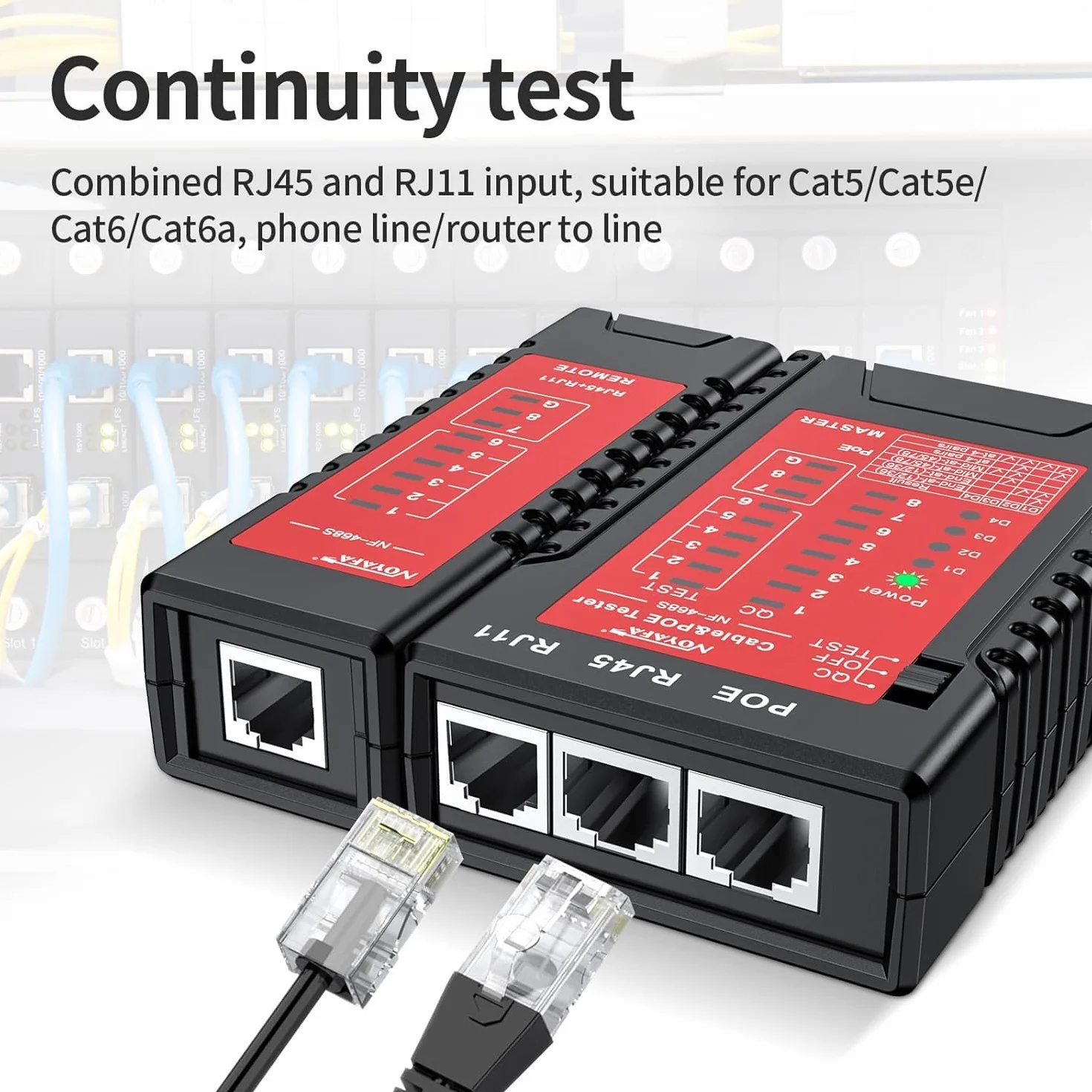 NOYAFA NF-468S Tester i mapper kabli POE Ethernet RJ45 RJ11 CAT5 CAT6 CAT5E CAT6A