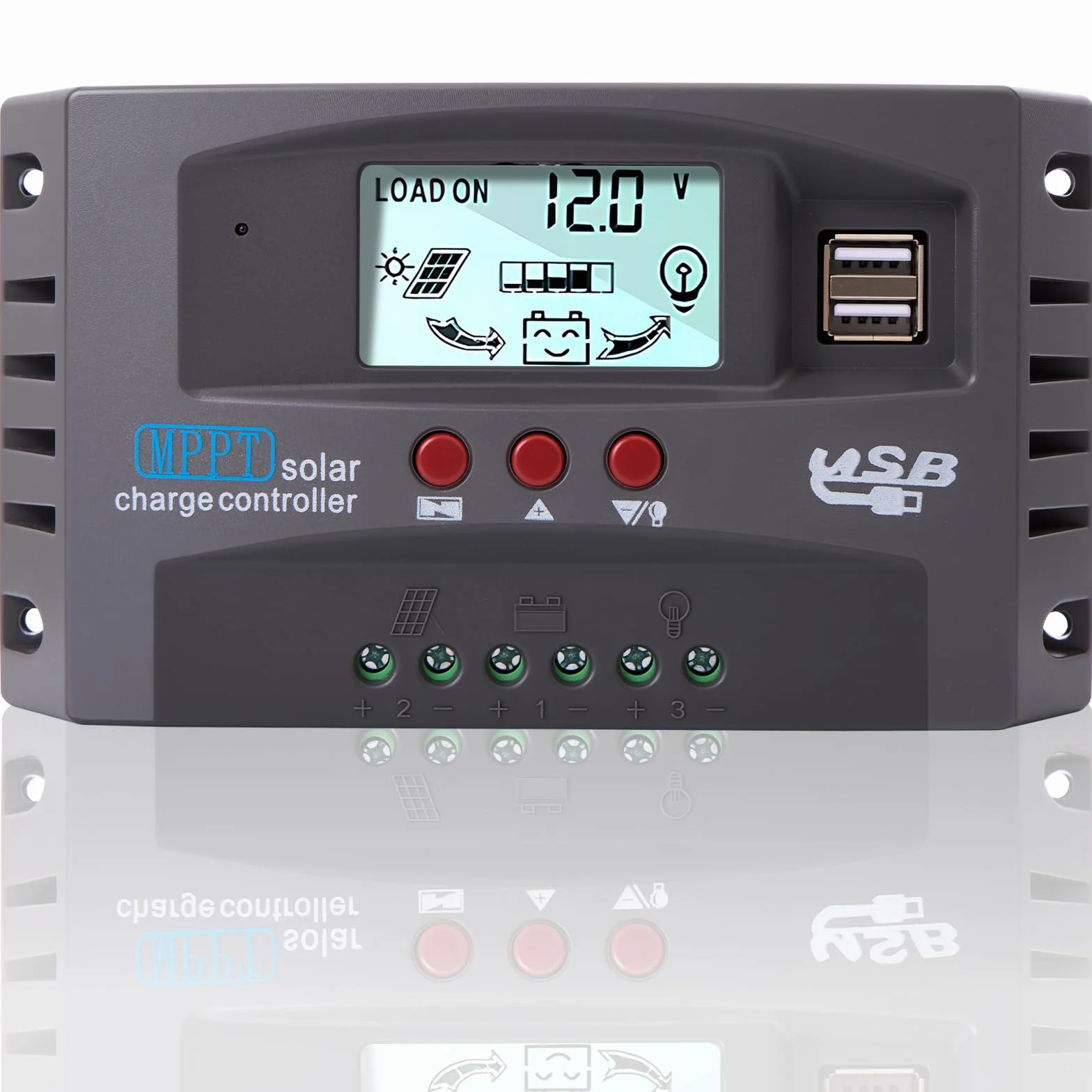 Yoving MPPT 100 A regulator ładowania słonecznego wodoodporny 12 V/24 V LCD
