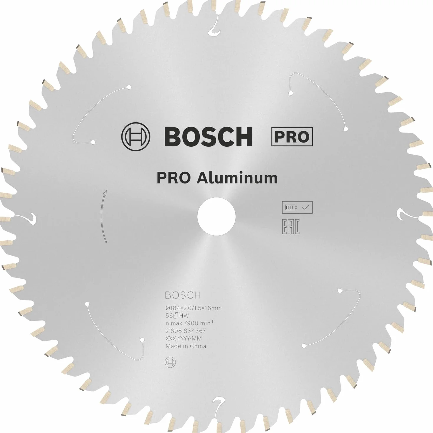 Bosch Professional Piła Tarczowa do Aluminium 184 x 16 x 2 mm 56 Zęby