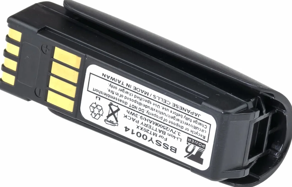 Bateria T6 Power do skanera kodów kreskowych Symbol, Li-Ion 3,7 V 2500 mAh czarny