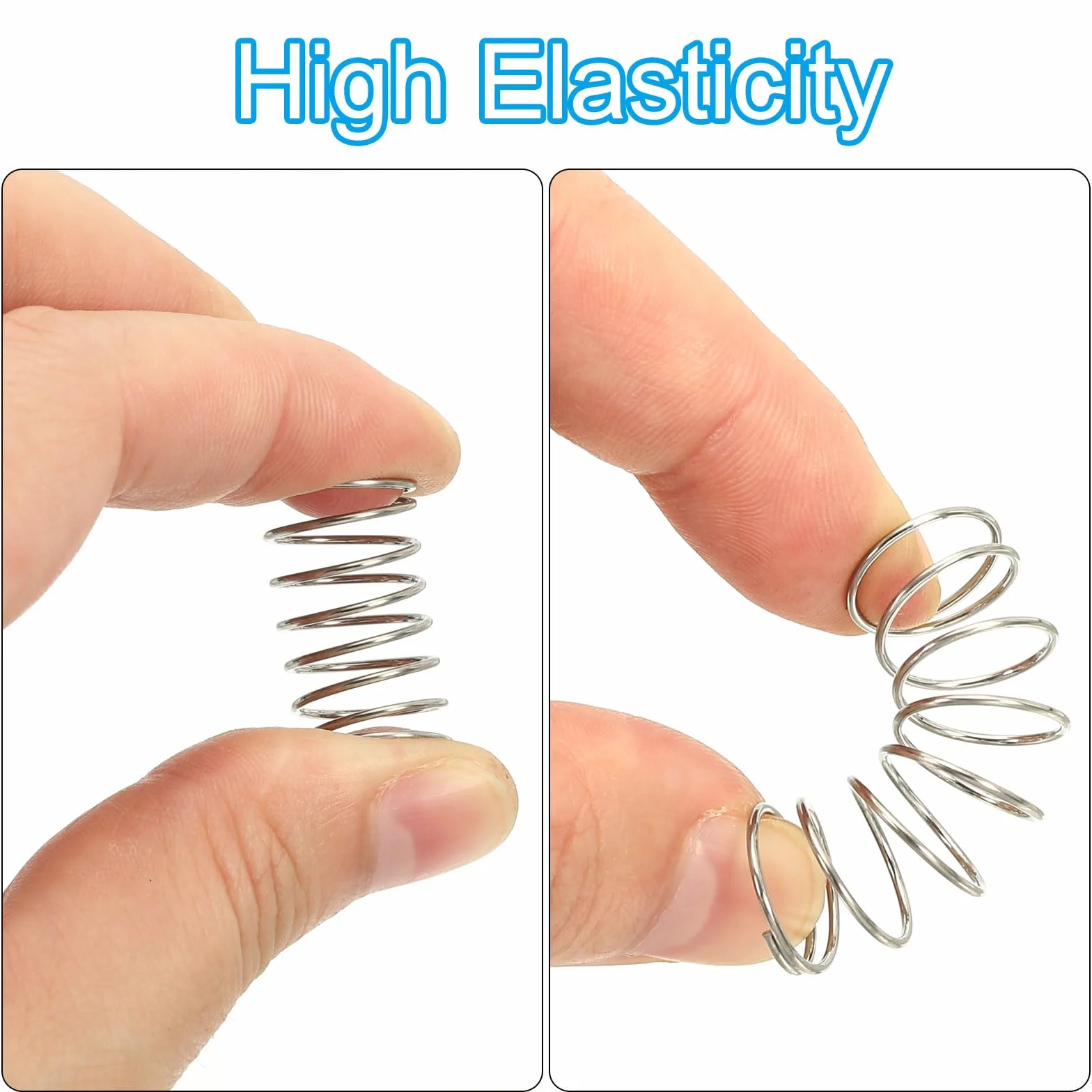 PATIKIL Sprężyna naciskowa, średnica drutu 0,8 mm x średnica zewnętrzna 8 mm x 20 mm dł., 10 szt. 304 stal nierdzewna Mechaniczna sprężyna rozciągana, małe sprężyny do ołówków Zestaw asortymentu do