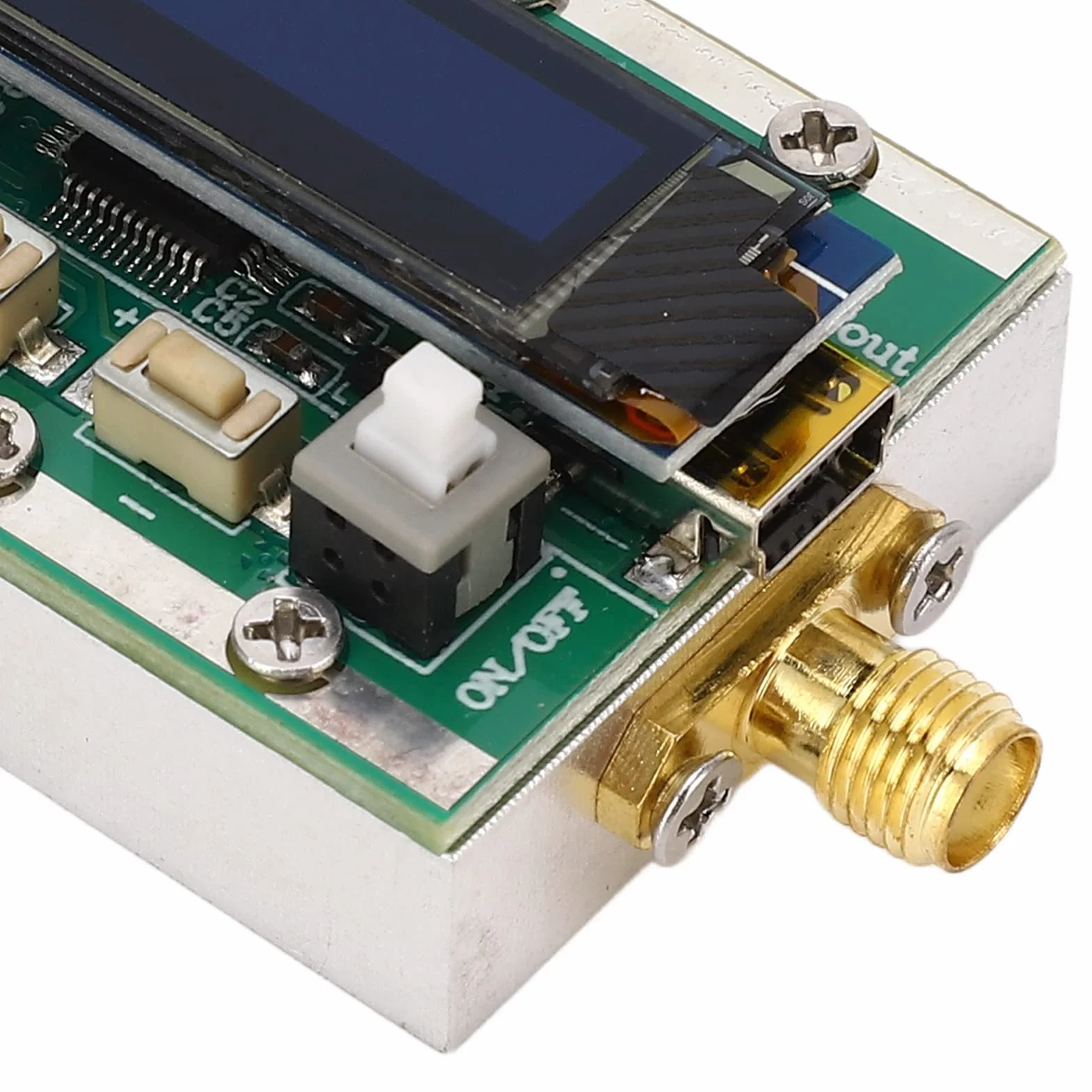 Programowalny Tłumik RF 0-31dB, Krok 1dB, 1-3800MHz, Sterowanie za pomocą Komputera PC, Interfejs RP SMA dla Instrumentów, Impedancja 50Ω, Zasilacz MiniUSB 5V