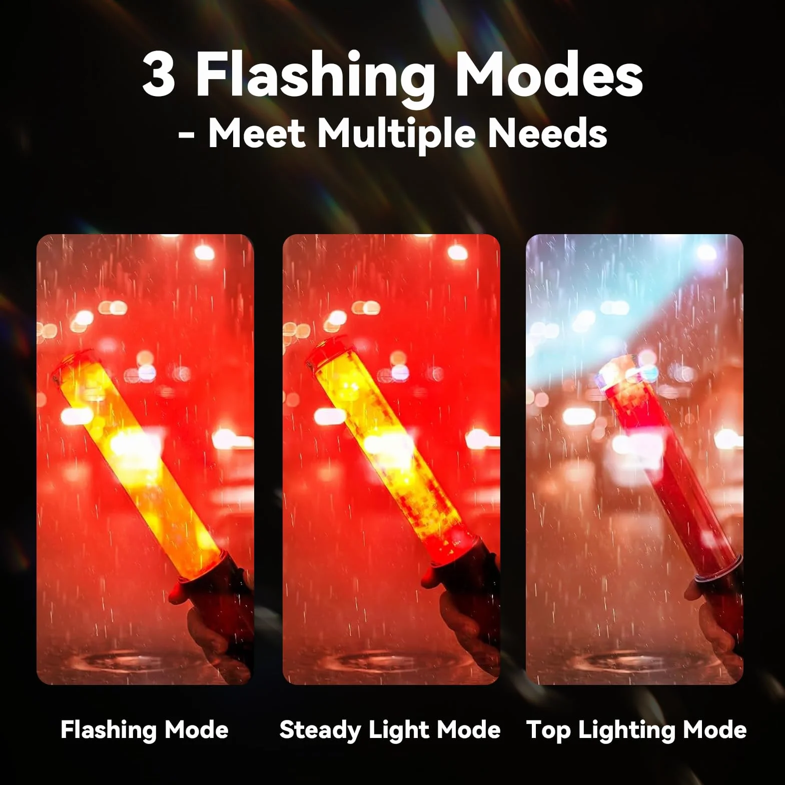 26cm Signal Safety Traffic Baton LED Light Traffic Control Wand z 3 trybami migotania Produkty transportowe na wypadek awarii