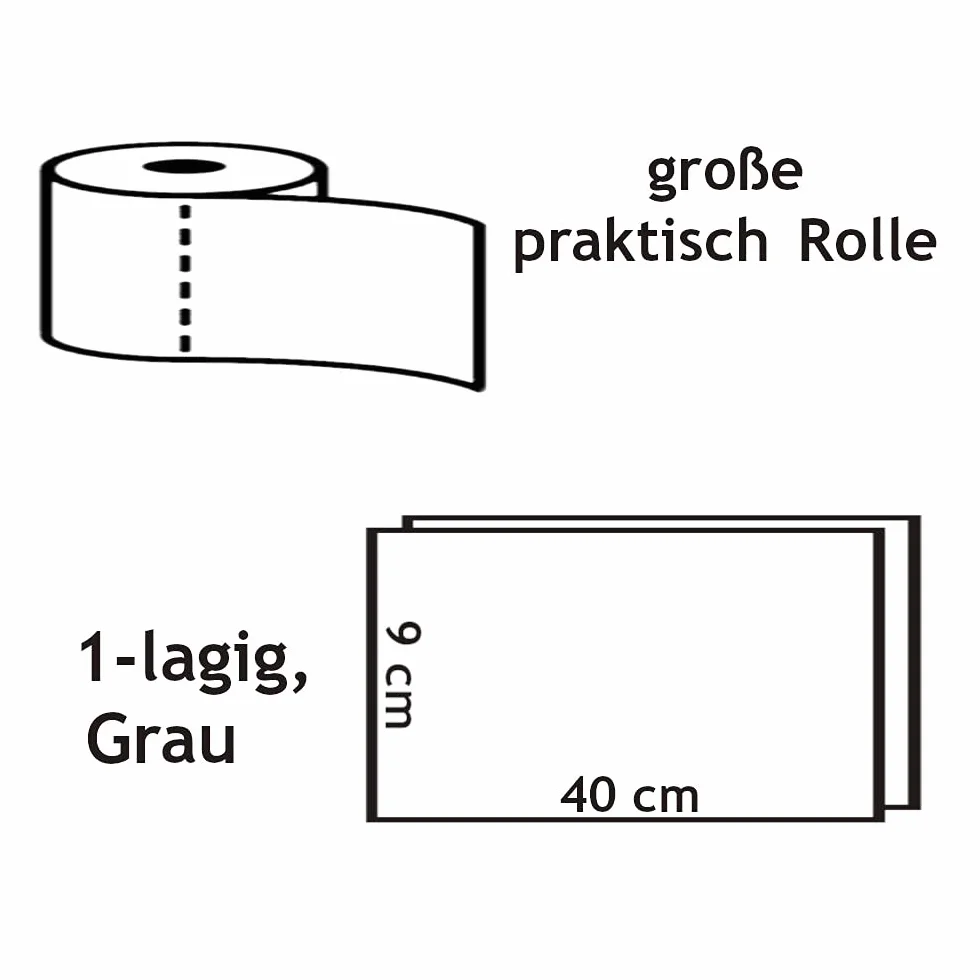 Papier toaletowy Netuno 1-warstwowy duży rolka szary do uchwytu