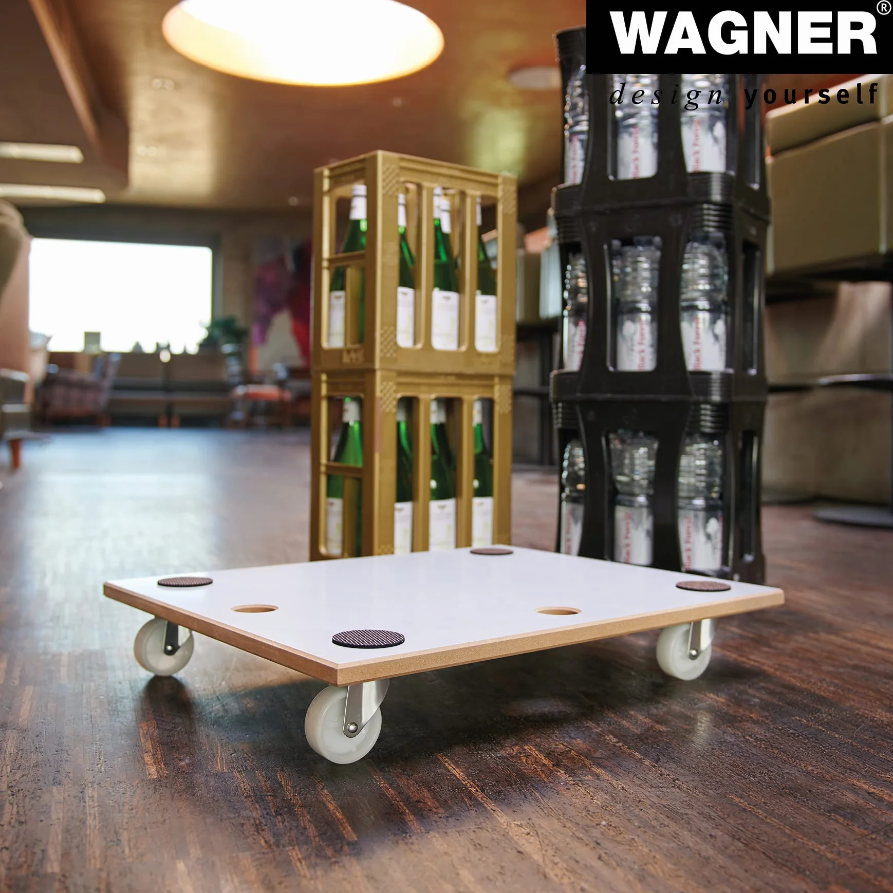 WAGNER Pomoc transportowa MM 1359, 59 x 47,5 x 10 cm, nośność 200 kg, specjalna powłoka, podkładki antypoślizgowe, najlepsza mobilność, łatwa w pielęgnacji, wytrzymała i wytrzymała - 20135901