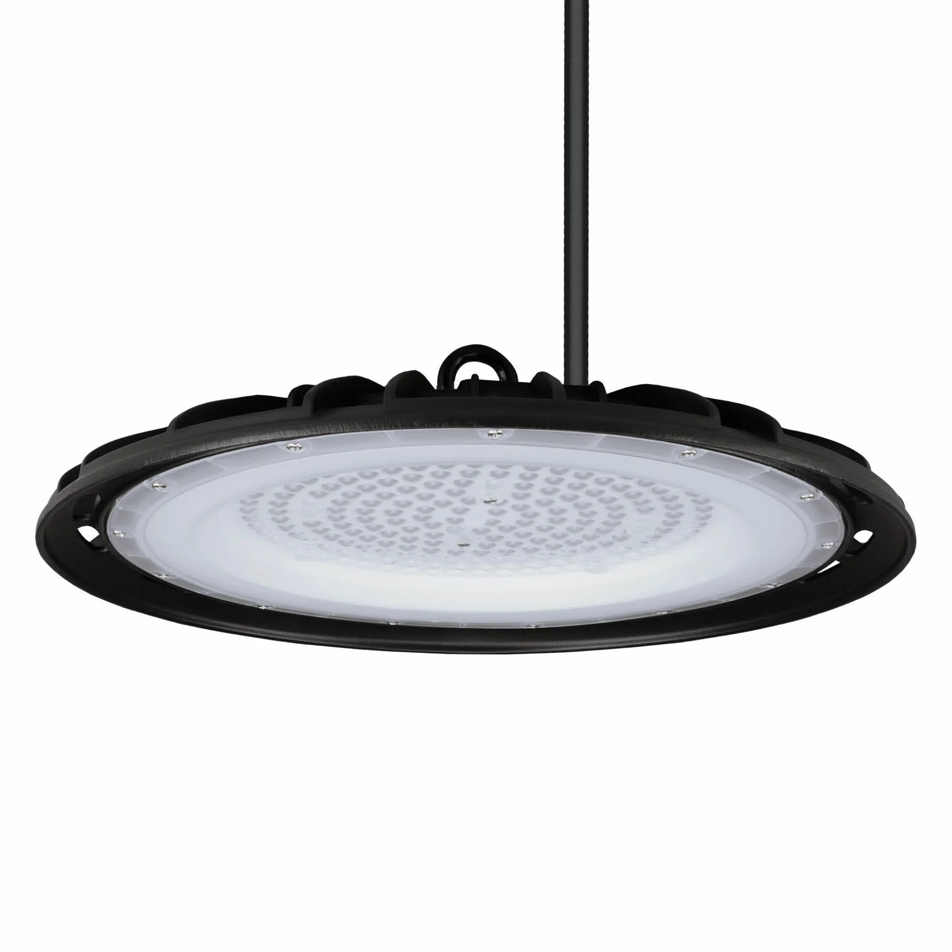 Ledvion Energooszczędny czujnik LED High Bay, 150 W, 110 lm/W, 22 000 lumenów, 3000 K, IP65, możliwość ściemniania, profesjonalna lampa UFO