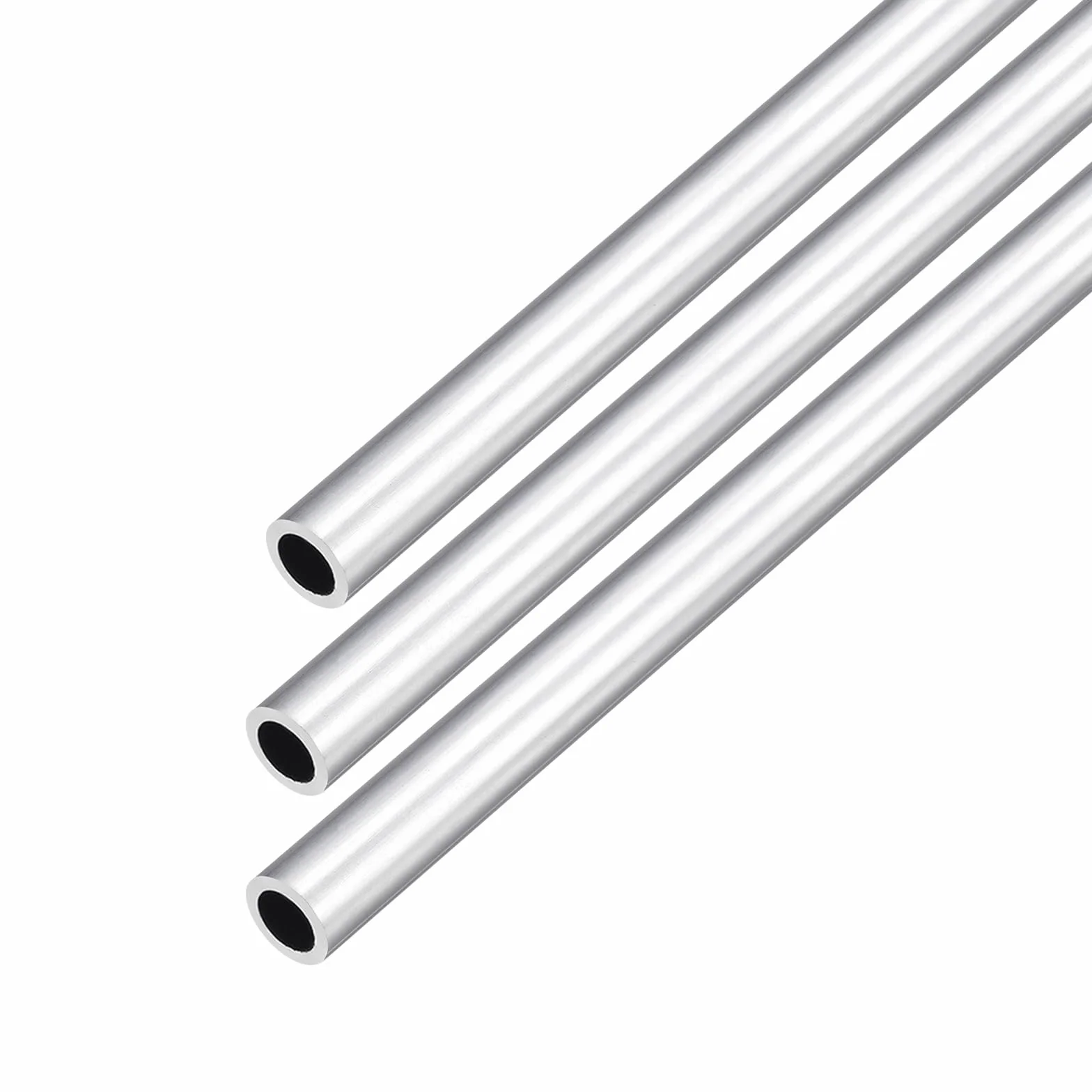 DMiotech 3-pak (8 mm śr. x 5 mm ID) 6063 aluminiowa okrągła rura o długości 300 mm przemysłowe metalowe rury do budowy ram maszyn projekty DIY