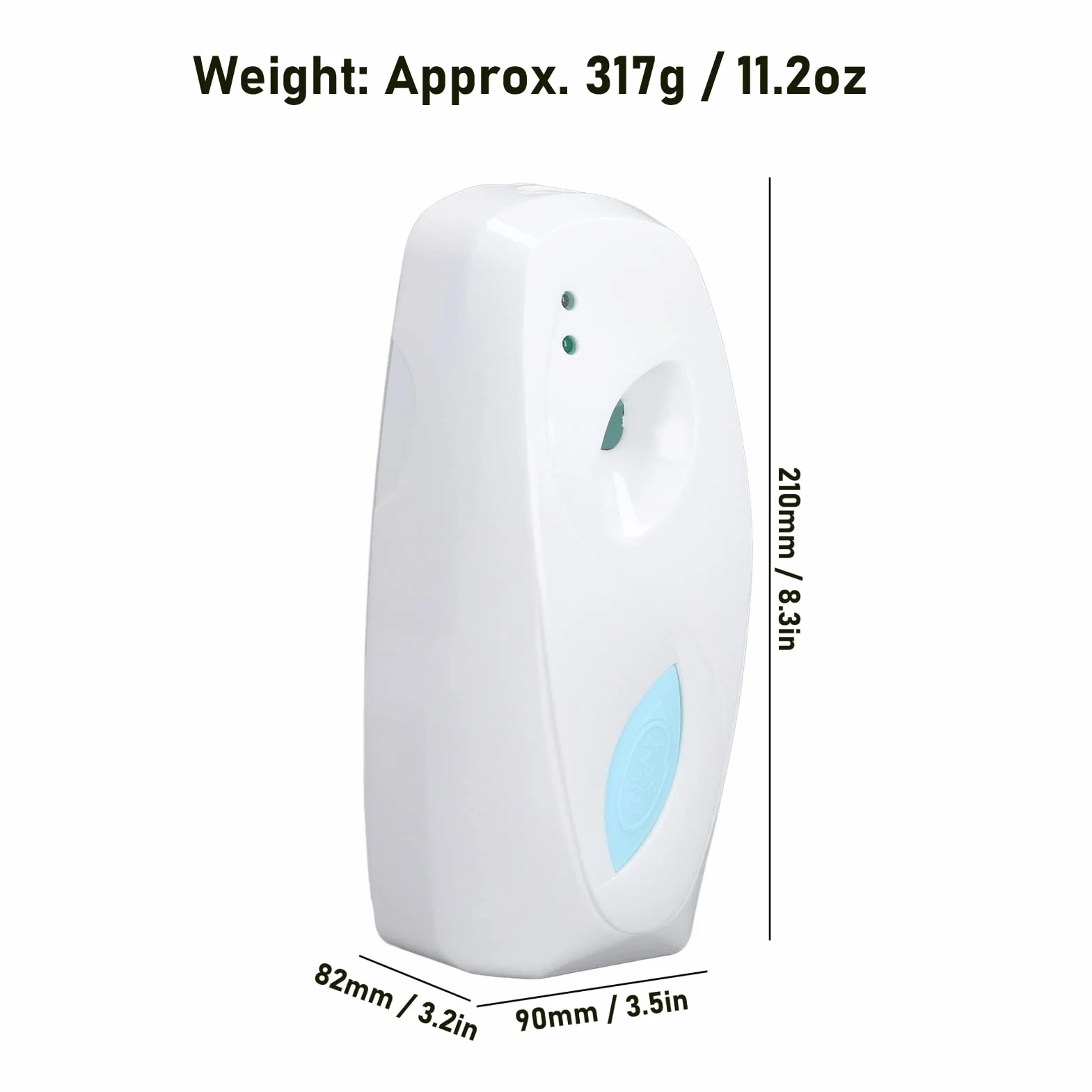 Automatyczny dozownik zapachowy 300 ml, perfumowany rozpylacz aerozolowy na ścianę, biały 90x82x210mm