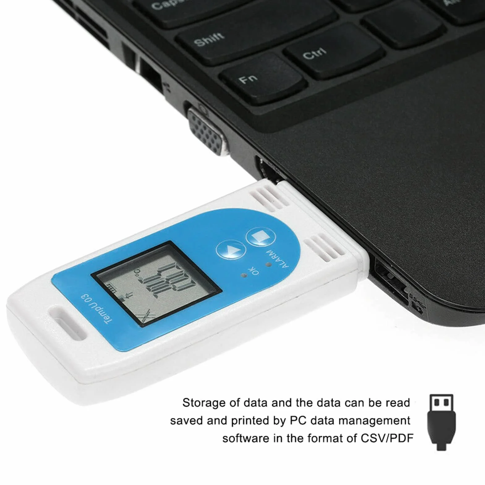 LCD USB Rejestrator Temperatury i Wilgotności Rejestrator PDF Rejestrator Akwizycja Danych dla Logistyki Magazynowej Transport