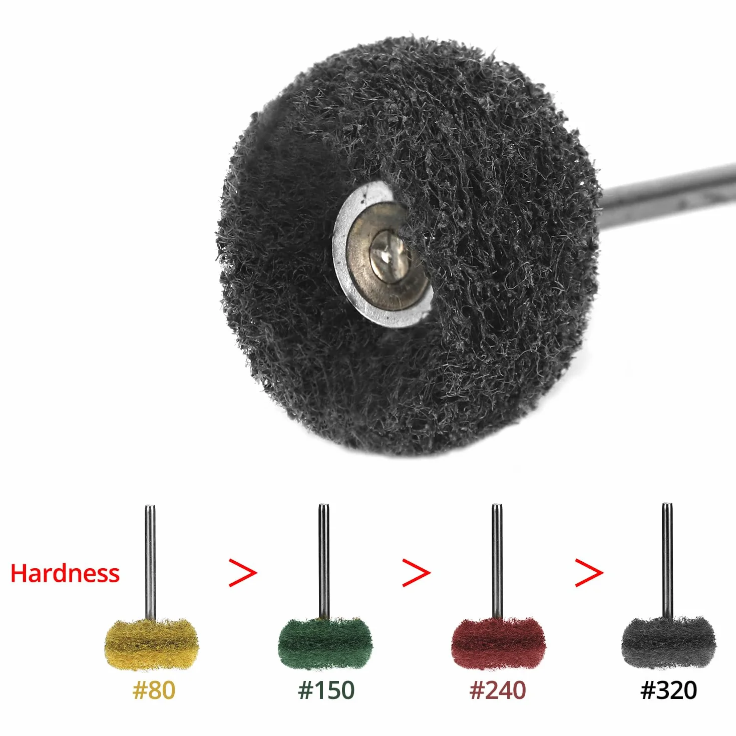 QWORK® 140-częściowy wielofunkcyjny zestaw do polerowania filcu wełnianego i gąbka szlifierska, 1/8" chwyt akcesoria do polerowania metalu, jadeitu i szkła.