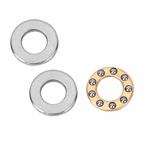 10 Sztuk Łożyska Kulkowe Wzdłużne Stalowe Miniaturowe Łożyska Płaskie O Wysokiej Precyzji Zestaw Łożysk Kulkowych Wzdłużnych Samolotu (F5-12M 5 * 12 * 4Mm)