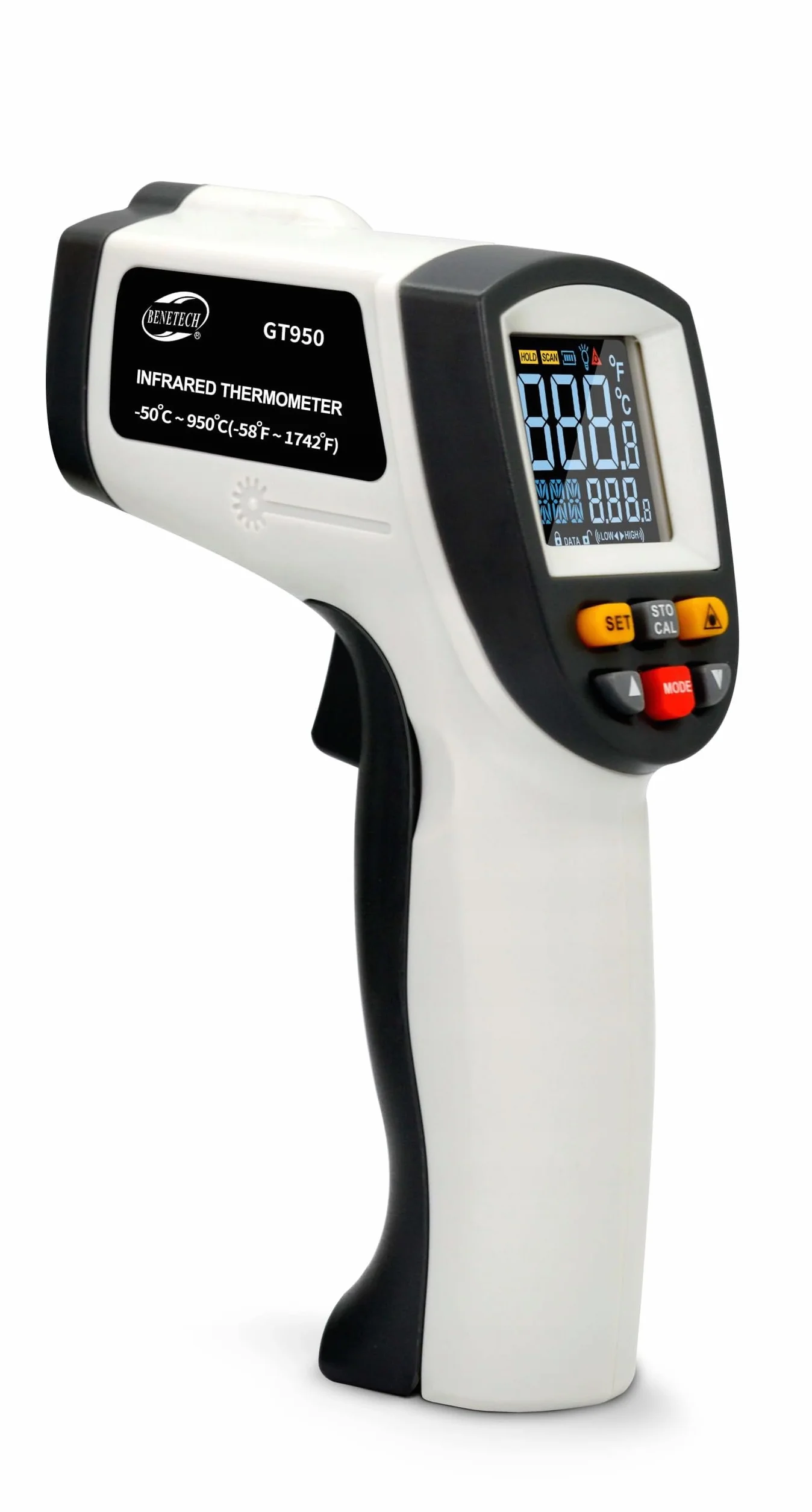 Pirometr Benetech GT950-50 +950°C kolorowy wyświetlacz