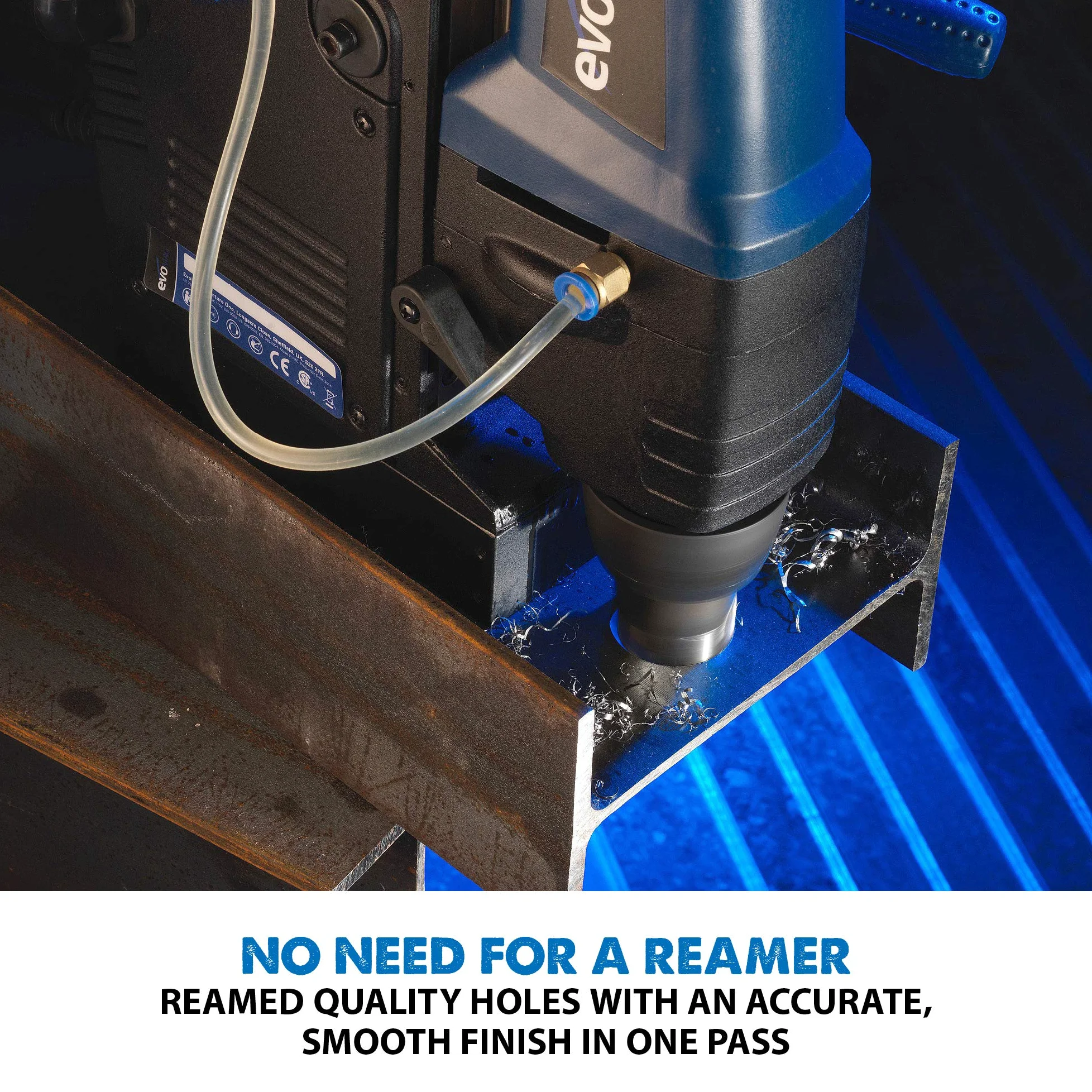 Evolution Power Tools Wiertło rurowe krótkie do wiertarki magnetycznej, uniwersalne mocowanie, wiertło magnetyczne o długości 25 mm i średnicy 63 mm