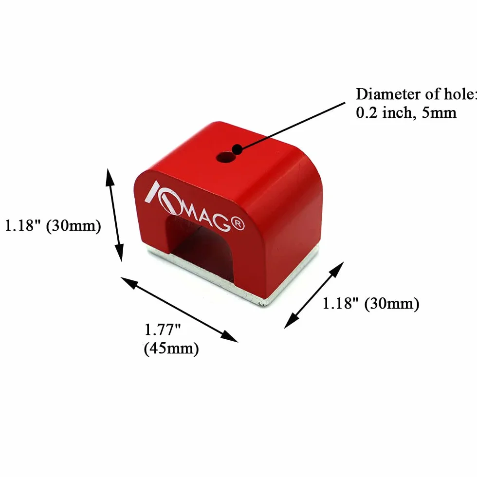 AOMAG® 30 lbs Red Cast Horseshoe Heavy-Duty Alnico Power Magnets for Education