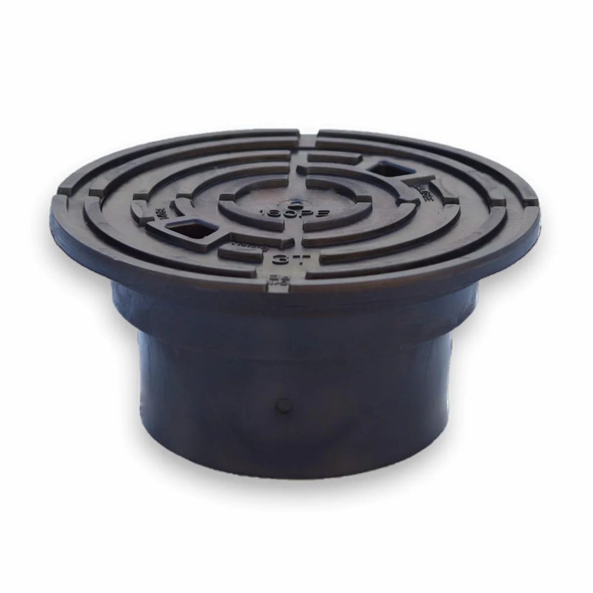 Varile Adapter pokrywy włazu DN160-DN200, czarna nasadka rury, obciążenie 3 tony