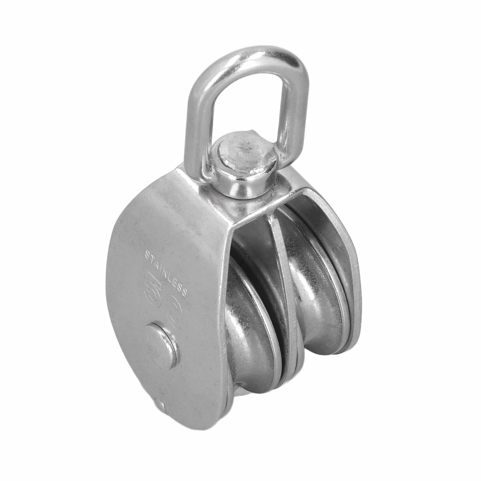 Podwójne Koło Pasowe ze Stali Nierdzewnej 304 50 mm 2,0 Cala 400 kg do Podnoszenia Łodzi