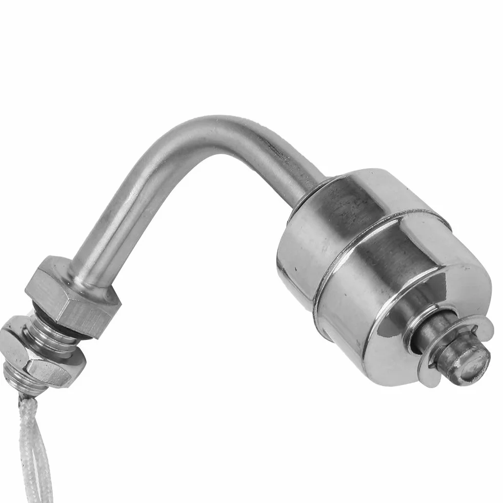 Czujniki poziomu napełnienia, stal nierdzewna 304, przełącznik pływakowy 0~220 V, 75 mm, stal nierdzewna, odporna na wysokie temperatury, czujnik poziomu cieczy, jak na zdjęciu, 12*6*3