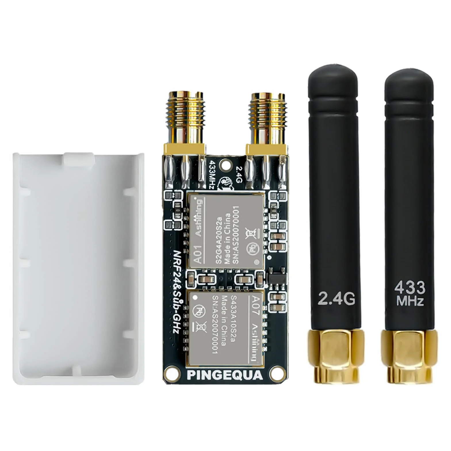 Flipper Zero NRF24 & CC1101 2-w-1 RF Devboard, ultrakompaktowy bezprzewodowy moduł, 2,4 GHz i 433 MHz, automatyczne przełączanie, Plug & Play z 3D-wydrukowanym obudową