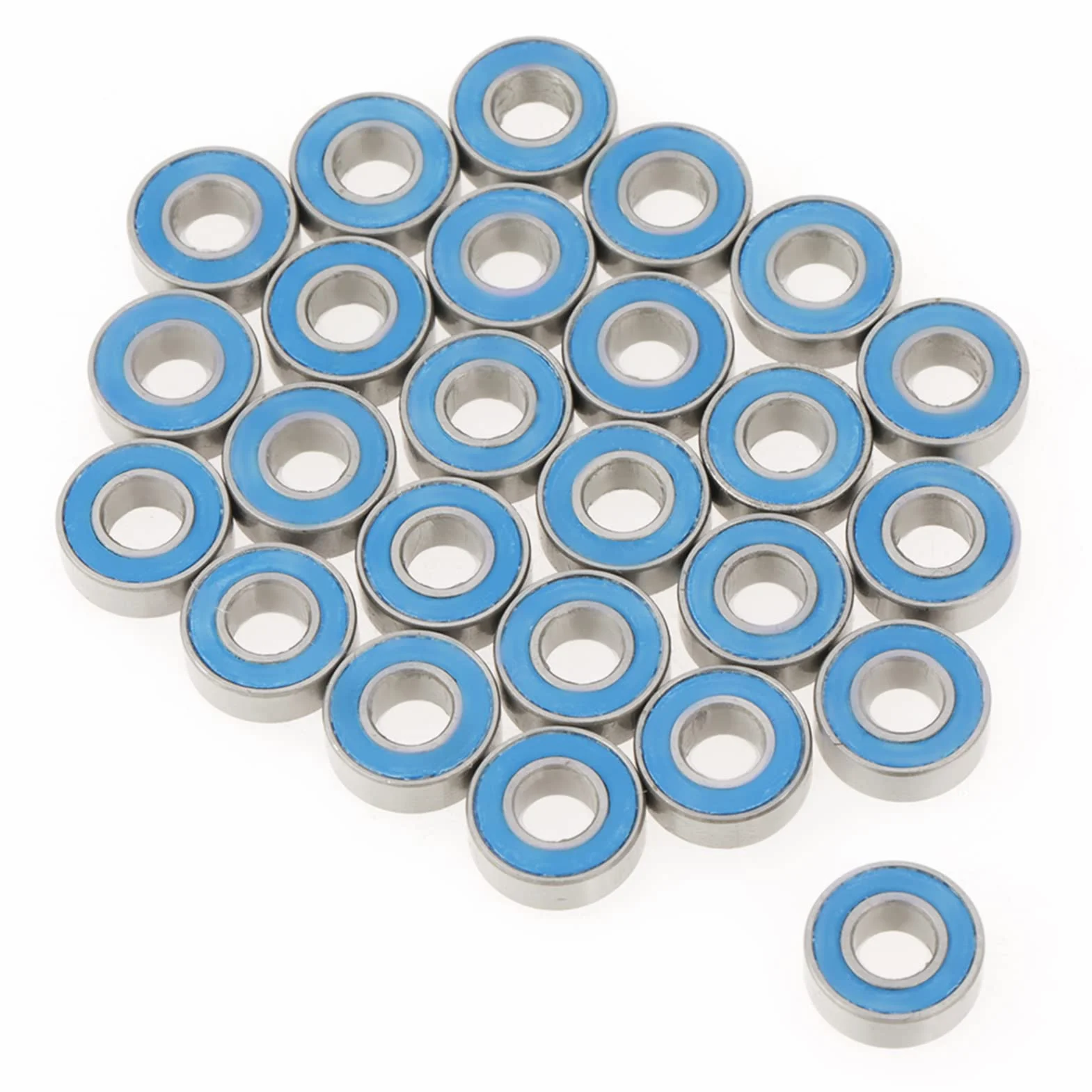 25 PCS/zestaw MR115-2RS Łożyska niebieskie, łożyska kulkowe Roulement 5x11x4 Narzędzie do rysowania kompasu do metalowo-gumowych łożysk kulkowych z uszczelnieniem