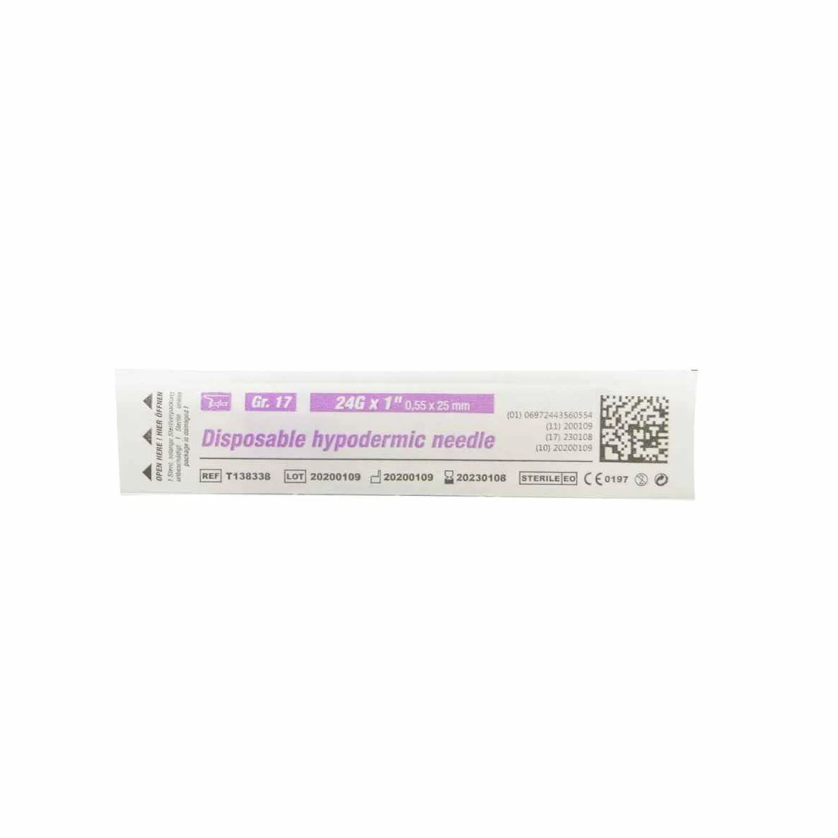 Teqler Pojedyncze igły 24 G x 1, 0,55 x 25 mm (fioletowe)