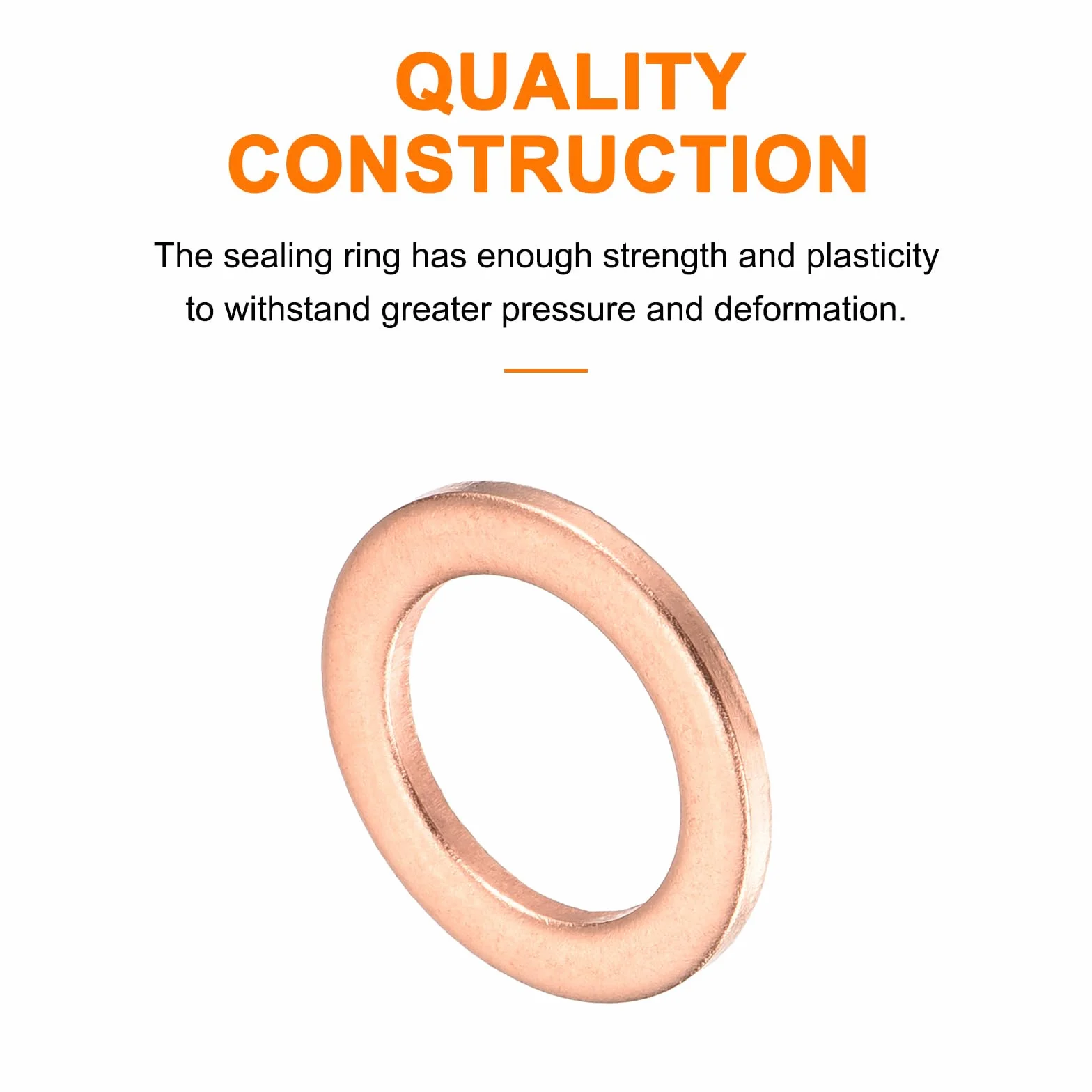 QUARKZMAN 22 sztuki płaskich uszczelek miedzianych, 12 x 18 x 1,5 mm, miedź, ulepszone, płaskie, metryczne uszczelki uszczelniające do armatury hydraulicznej, śruby, nakrętki, naprawy elektroniki