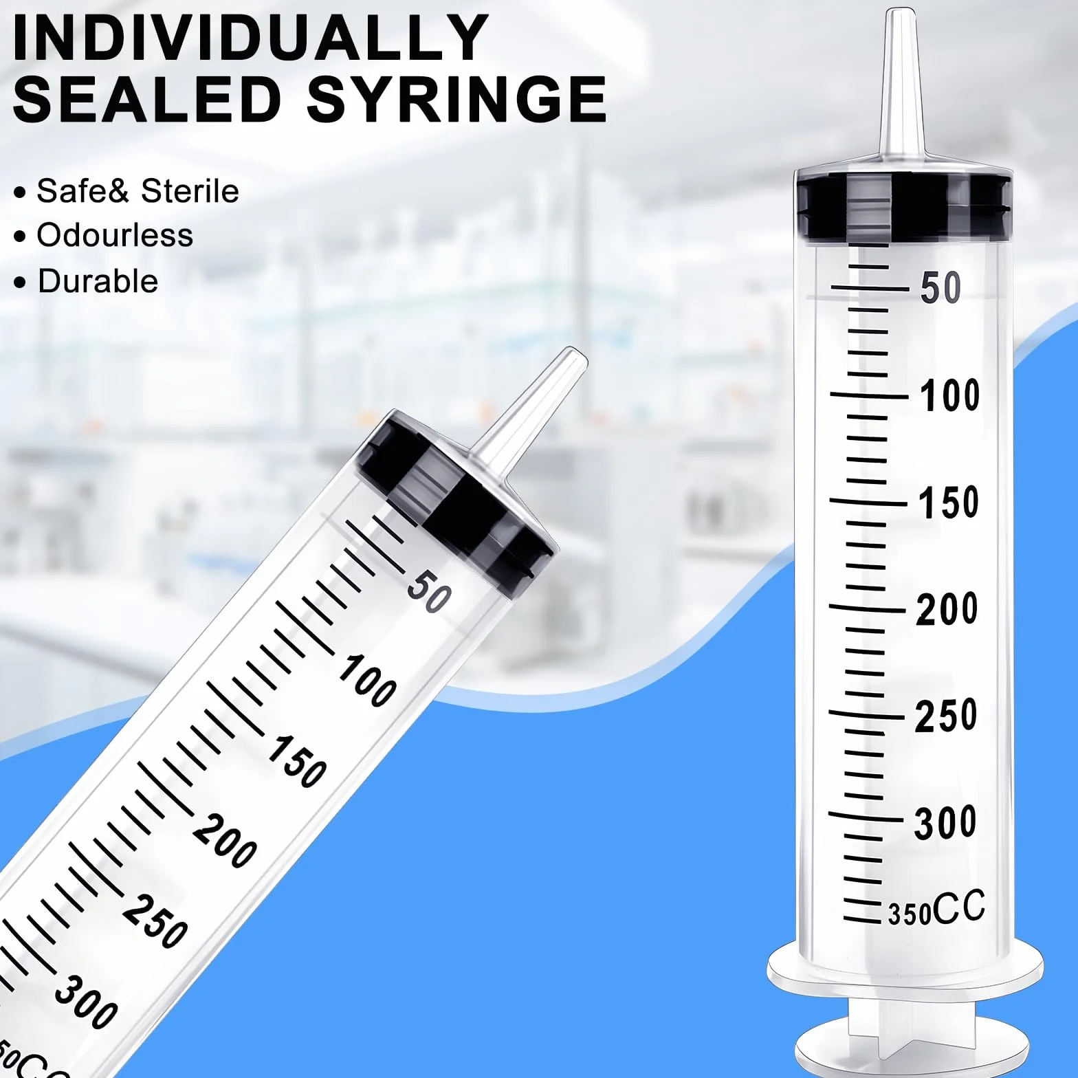 Duża strzykawka 250 ml, 350 ml, 550 ml, plastikowa strzykawka z wężem, syringe do pomiaru płynów, strzykawka dozująca dla przemysłu, indywidualnie uszczelniona strzykawka, plastikowa strzykawka do