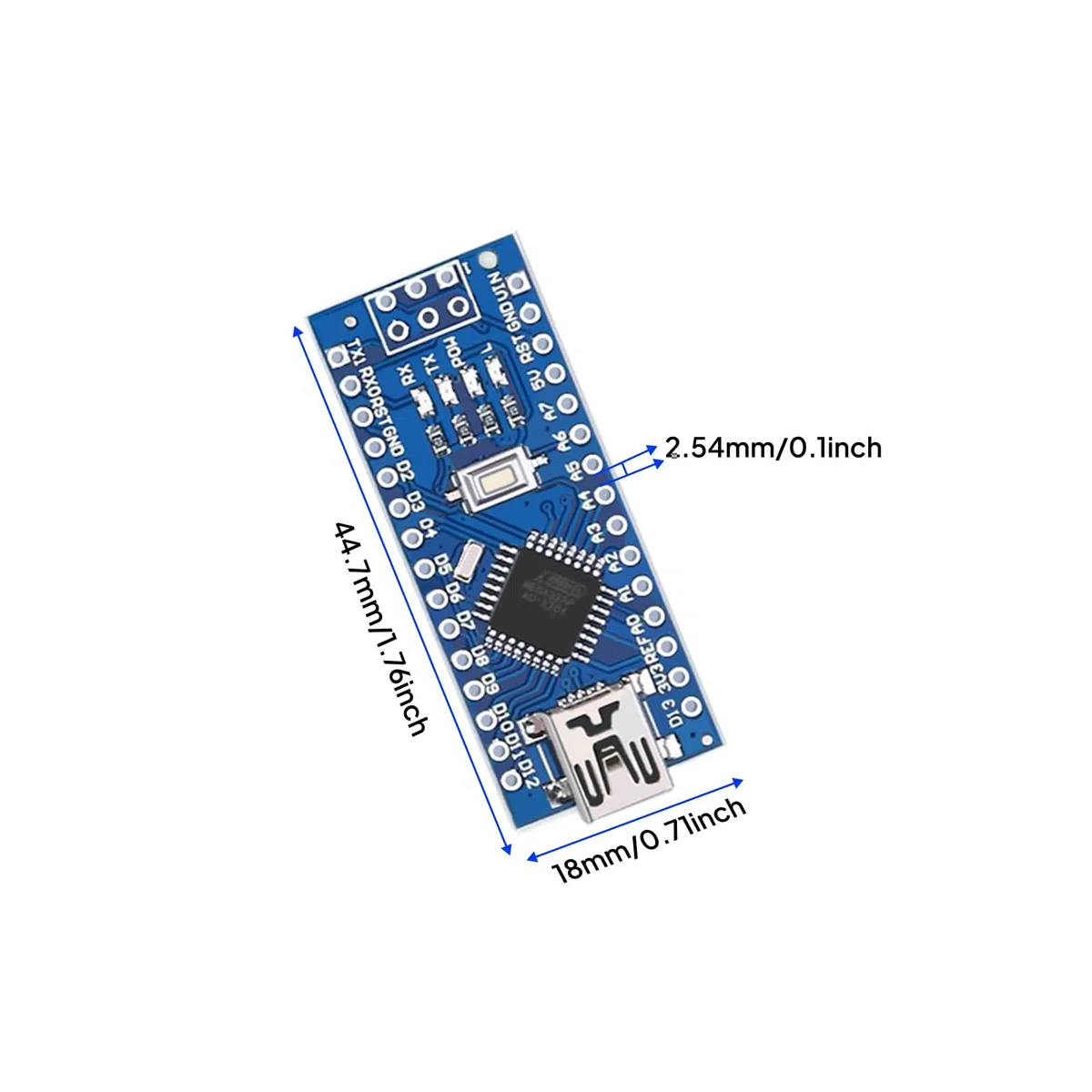 ELEGOO Wstępnie lutowana tablica nano z nagłówkami CH 340 kompatybilna z Arduino (Nano x 3 kable USB)