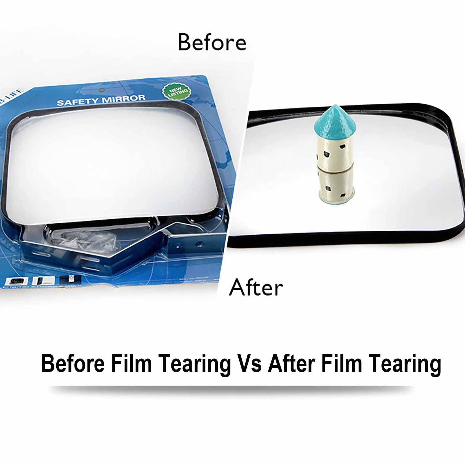 Acrylic Safety Convex Mirror, Traffic Curved Mirror, Adjustable Bracket for Garage, Warehouse & Indoor or Outdoor Surveillance, Wide Angle Clear View, Rectangle(16x19cm/6x7in)
