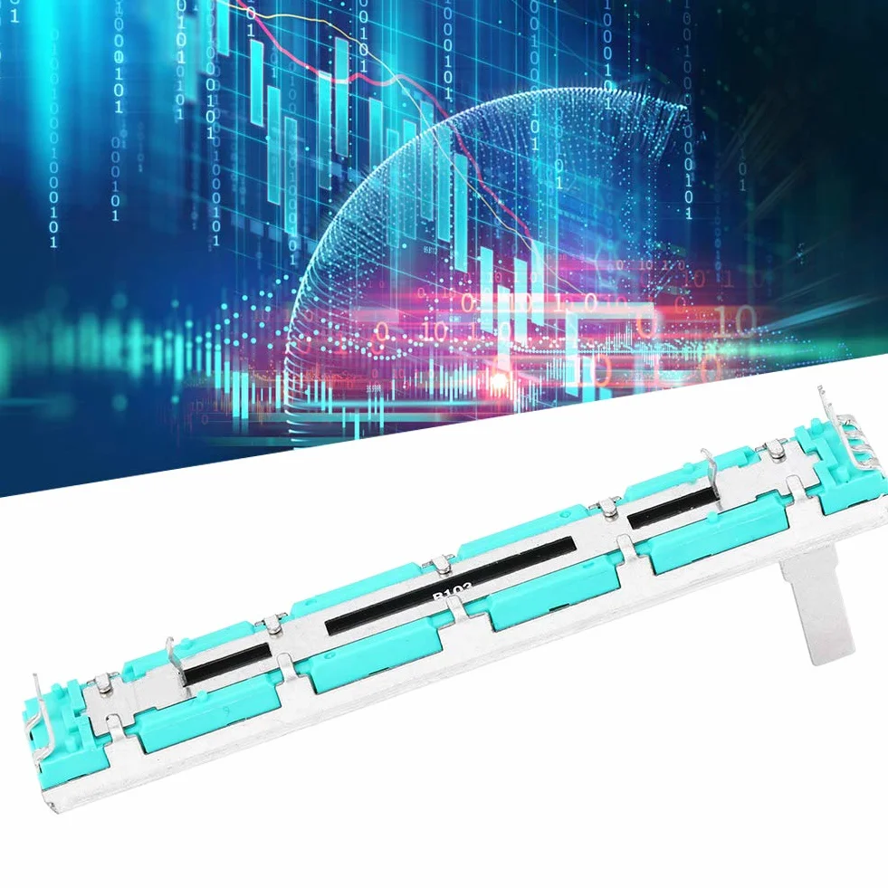 5 sztuk potencjometr suwakowy B10K dwukanałowy prosty suwak miksera Fader do wielu celów potencjometry B10K