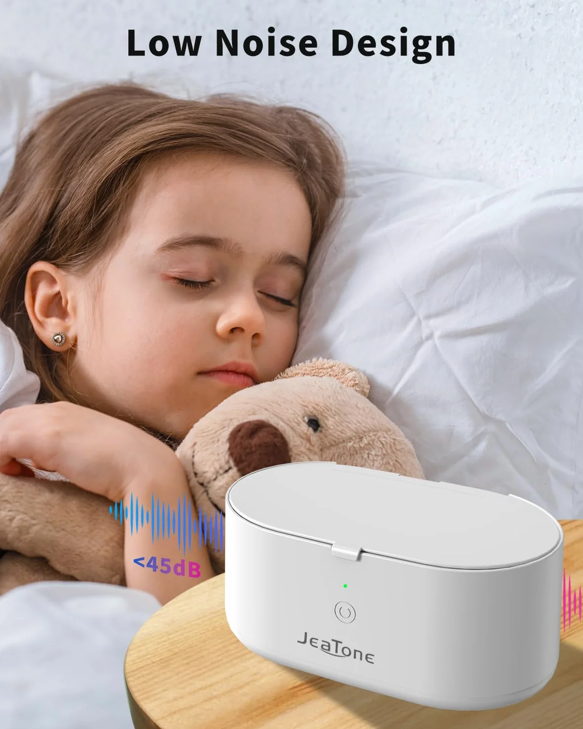 Ultradźwiękowa myjka Jeatone 600 ml 46 kHz do protez, biżuterii, okularów