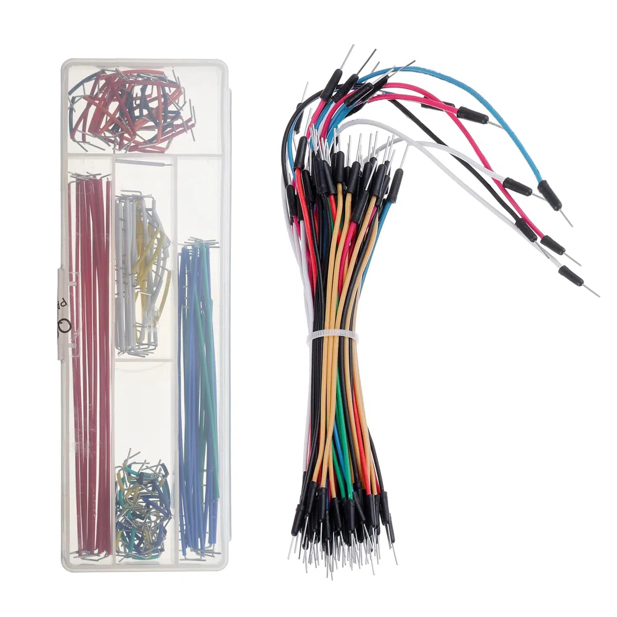 AUKENIEN Breadboard Jumper Wires Kit 400 Points płyta wtykowa 830 punktów i M/M elastyczna deska bread Board, przewody i mostki wtykowe w kształcie litery U do Arduino Raspberry Pi