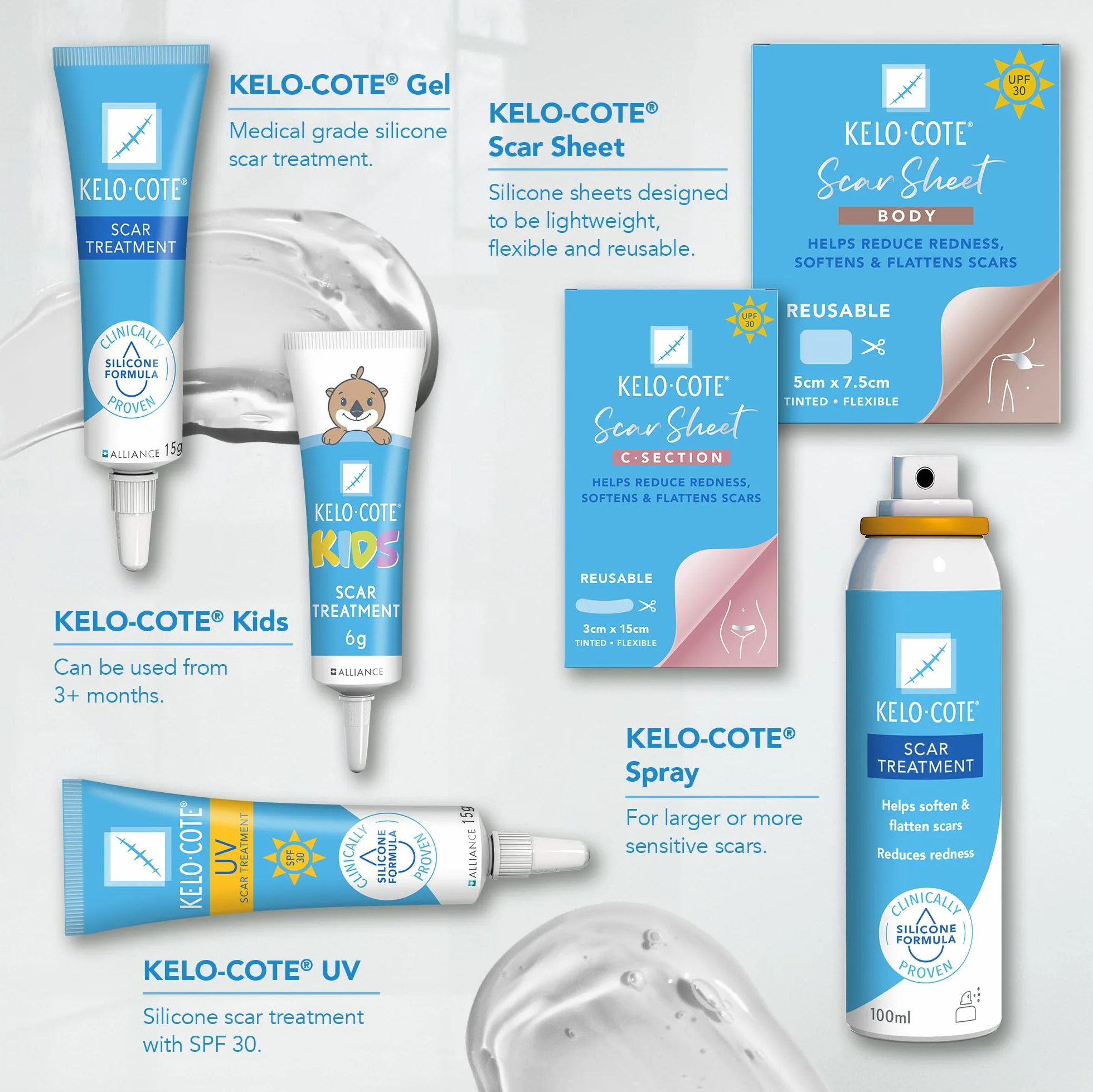 Kelo-Cote Spray zur Narbenbehandlung, 100 ml Rozwiązanie