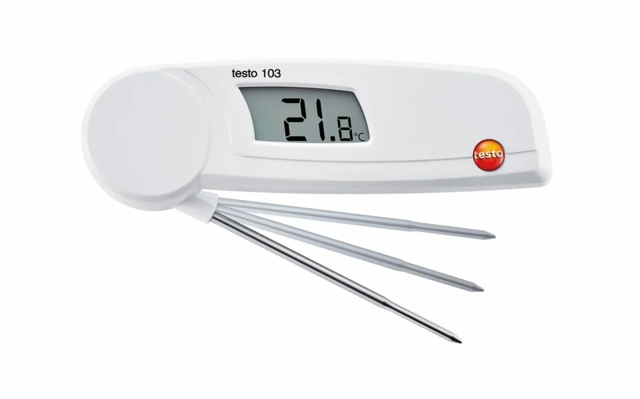 Testo AG 0560 0103 103 składany termometr, długość 11 cm, mały, klasa ochrony IP55, łącznie z bateriami