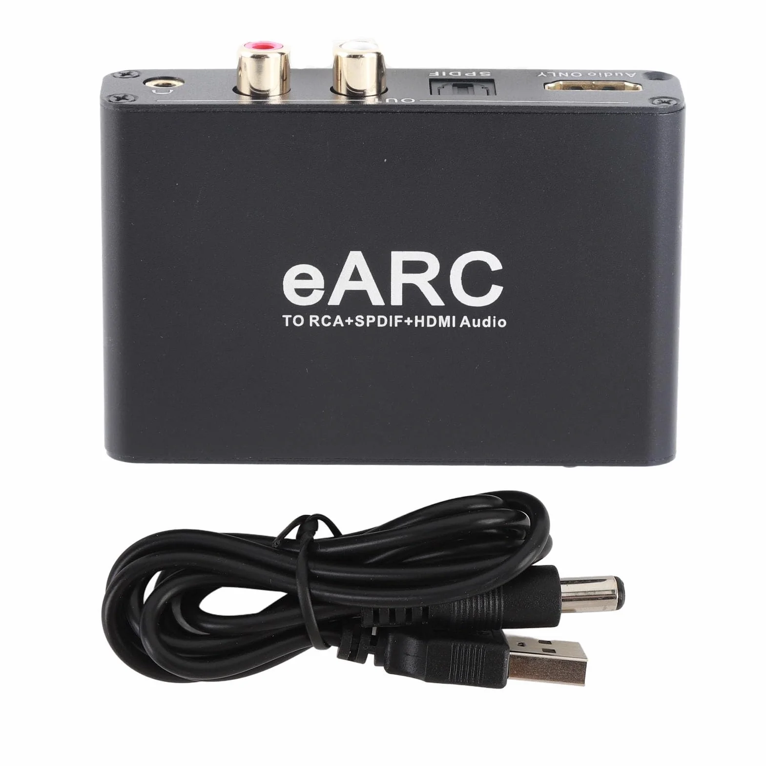 Dpofirs Earc Audio Extractor, Earc Audio Converter do HDMI/Optical / 3,5 Mm Ekstraktor Dźwiękowy, Adapter łukowy HDMI dla TV do Systemu Głośnikowego