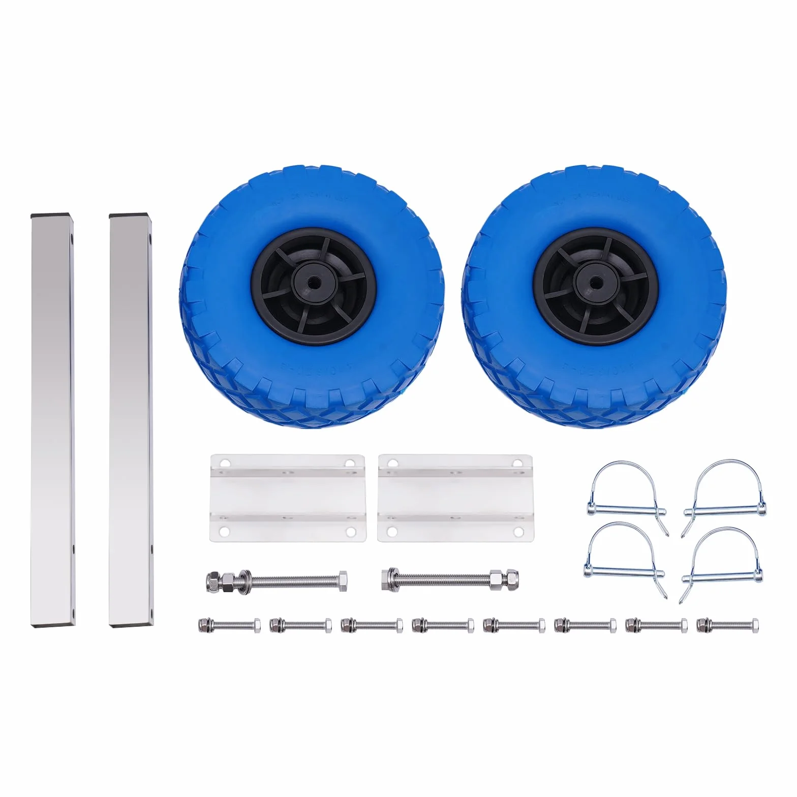 Ponton 150 kg, koła transportowe ze stali nierdzewnej 15 x 8,5 cm, zdejmowane do łodzi