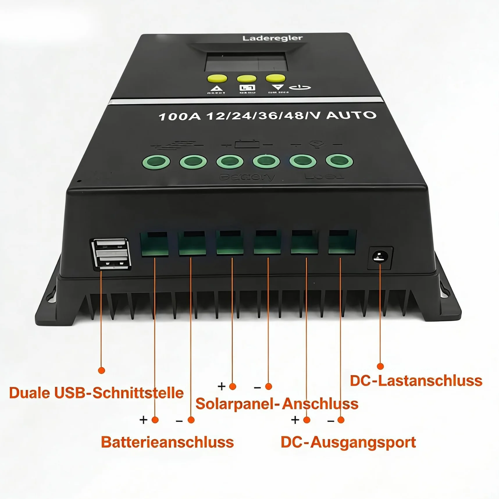 Cocoarm MPPT Słoneczny Kontroler ładowania Dual USB LCD 12V 24V 36V 48V