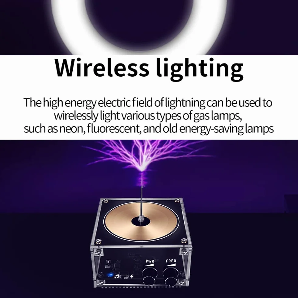 Weytoll BT-Version Mini Cewka Tesla, Muzyczna Zabawka Biurkowa, Generator Częstotliwości Zapłonu 10 cm