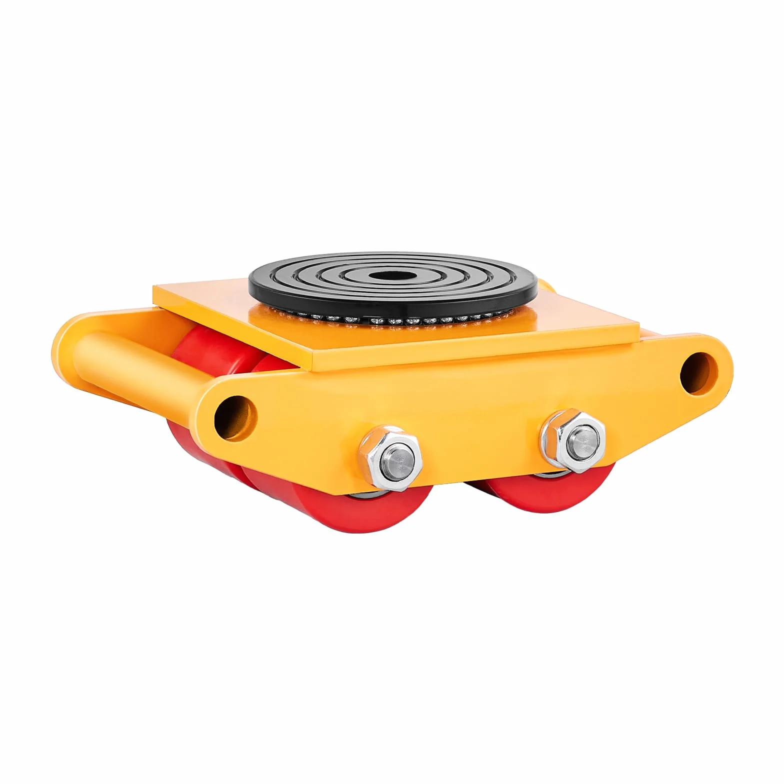 VEVOR Rolki pancerne, 6T, zawieszenie transportowe, 280 x 210 x 105 mm, rolki transportowe ze stali węglowej, rolki przemysłowe z 4 kółkami kierunkowymi PU, średnica 135 x 9 mm, płyta obrotowa, pomoc