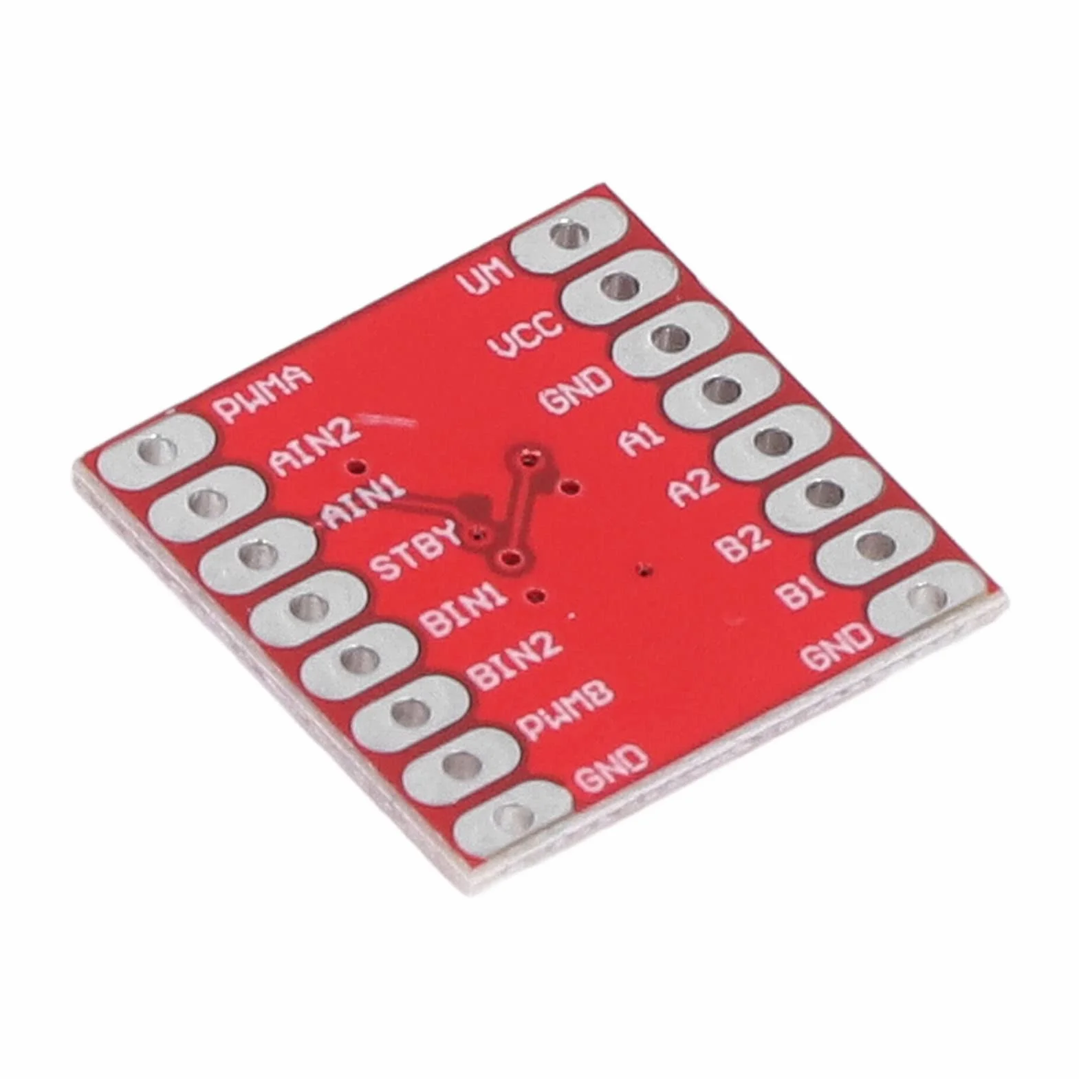 2 zestawy Moduł napędu silnika - Dual Driver Controller Board H Bridge do silnika stałego i krokowego z zabezpieczeniem nadprądowym, TB6612FNG H Bridge 21 x 21 mm / 0,83 x 0,83 cala
