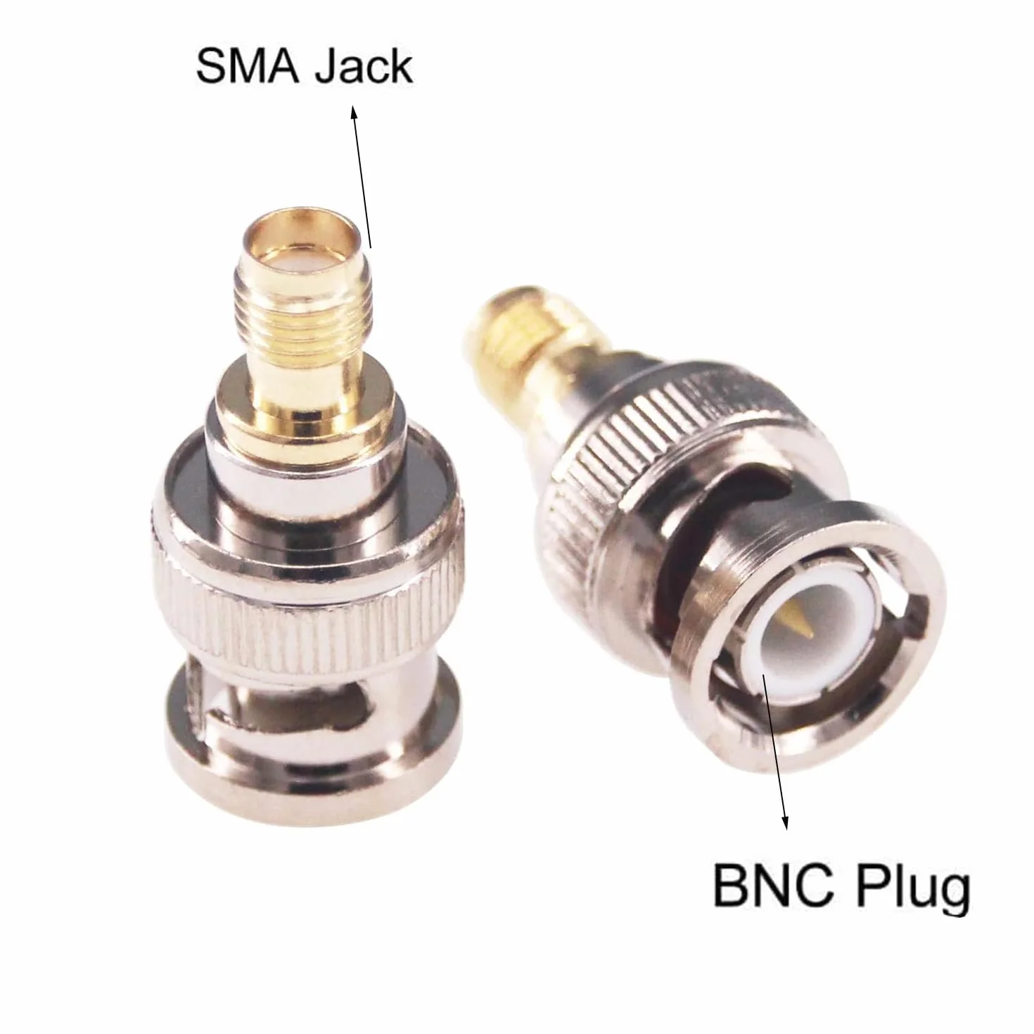 4 szt. Adapter BNC męski żeński na SMA męski konwerter do urządzenia LAN bezprzewodowy, kabel koncentryczny