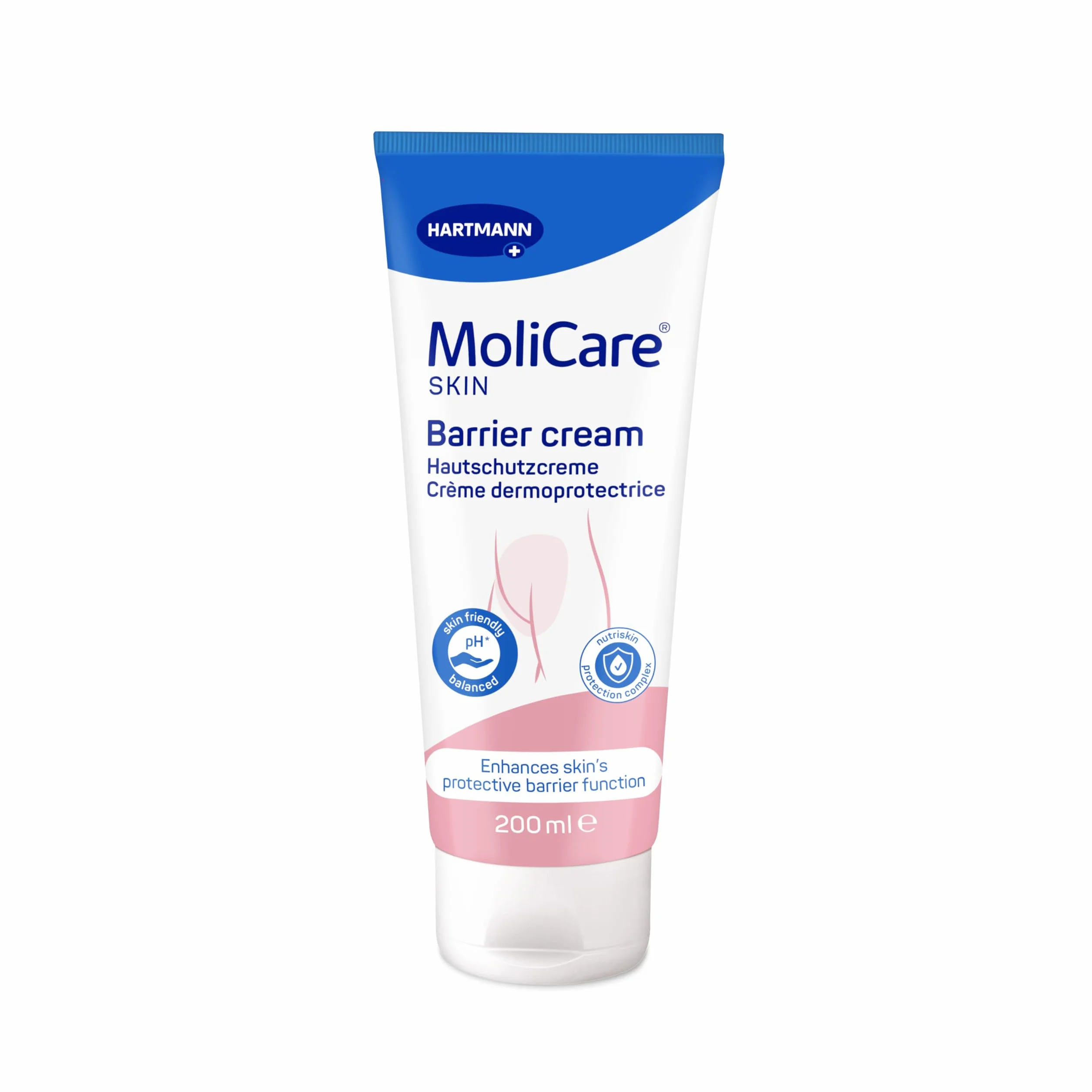 MoliCare Skin - Dermoprotekcyjny krem chroniący skórę części intymnych - pH neutralne dla skóry - 200 ml