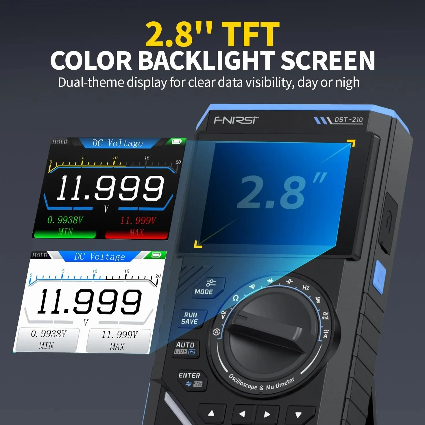 FNIRSI DST-210 ręczny oscyloskop cyfrowy 3 w 1 z generatorem sygnału