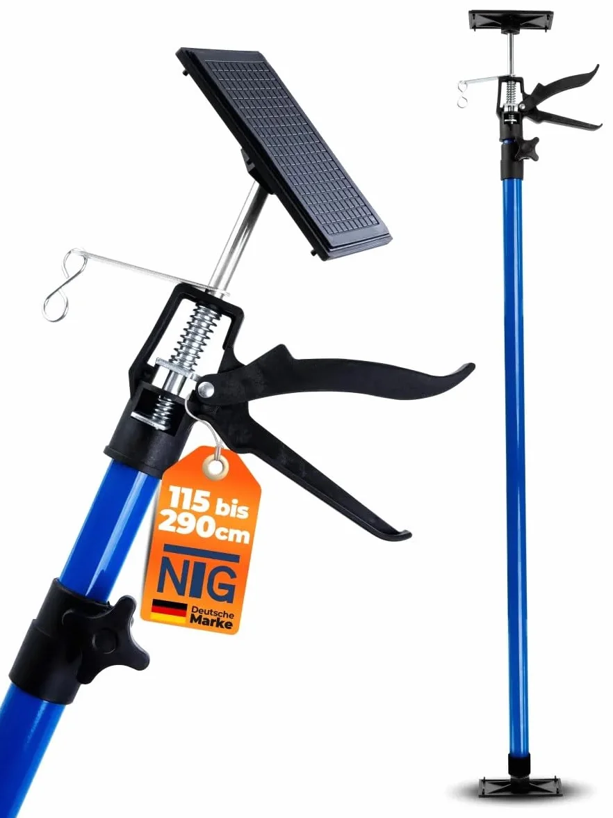 NTG podpora sufitowa jednoręczna | 115-290 cm | Do 30 kg | Kąt 45° | Do zastosowań w suchej budowie, modernizacji itp. | Podpora montażowa | Podpora sufitowa | Podpora teleskopowa | Podpora sufitowa