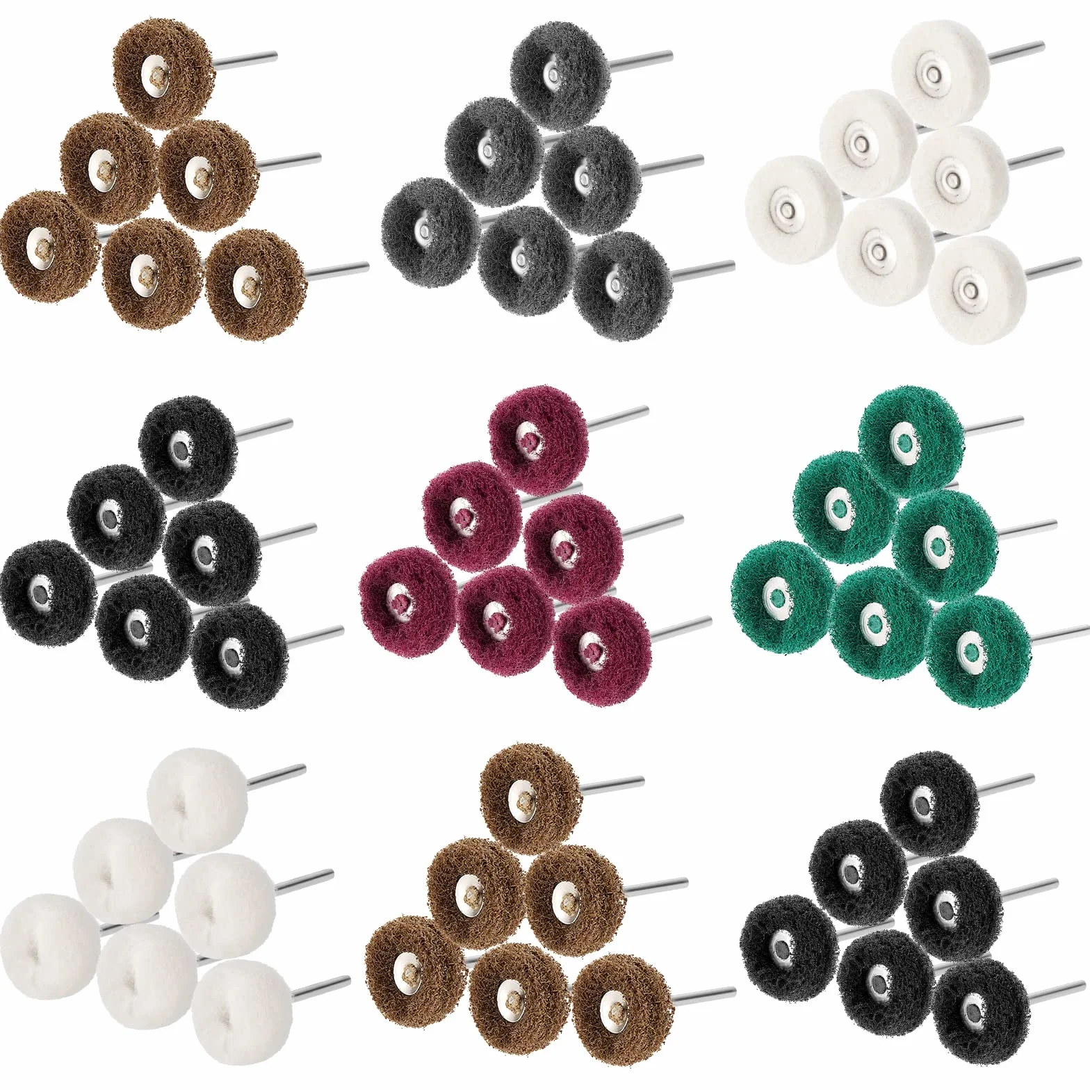 ścierne tarcze polerskie 25 mm 140 sztuk ziarnistość 80/150/240/320/600/800/1000 do narzędzi obrotowych Dremel