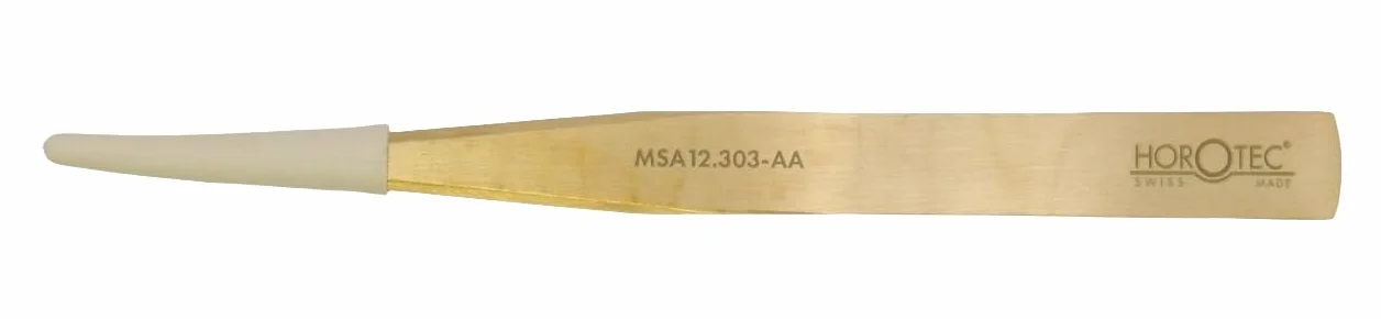 Horotec - MSA12.303 - Pęseta precyzyjna do zegarów mosiężnych - Doskonałe wykończenie - Wyprodukowano w Szwajcarii - różne rozmiary do wyboru (12.303-AA)