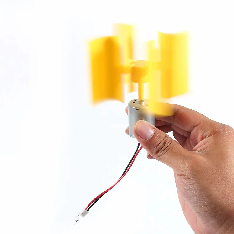 Pionowa turbina wiatrowa zestaw DIY do eksperymentu demonstracyjnego model ostrze silnik