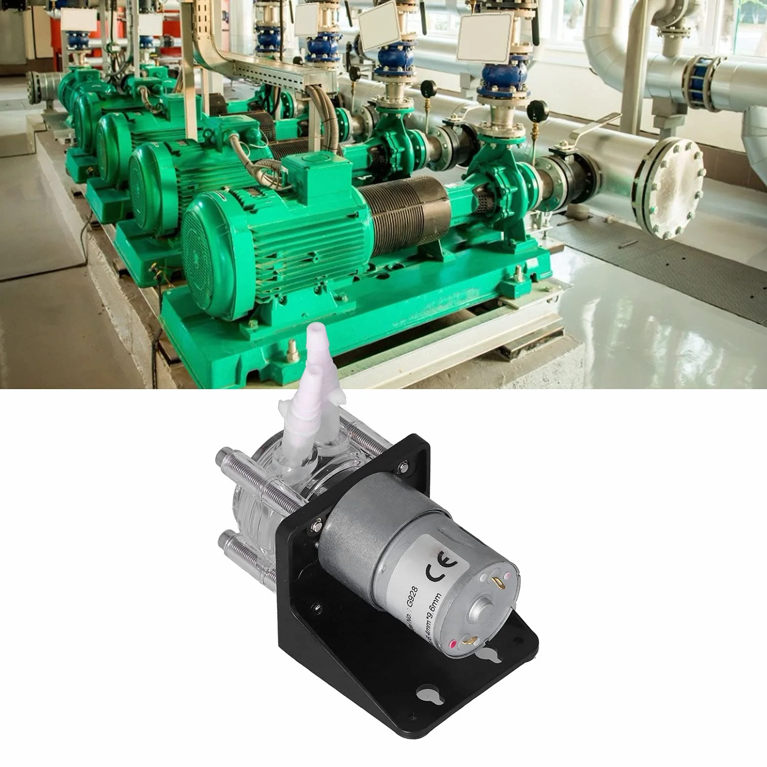 Pompa Perystaltyczna 500 Ml/min G928 3 Rolki Pompy Dozujące Ciecz o Dużym Przepływie z Wężem Silikonowym Pompa Perystaltyczna o Silnym Ssaniu(12V)