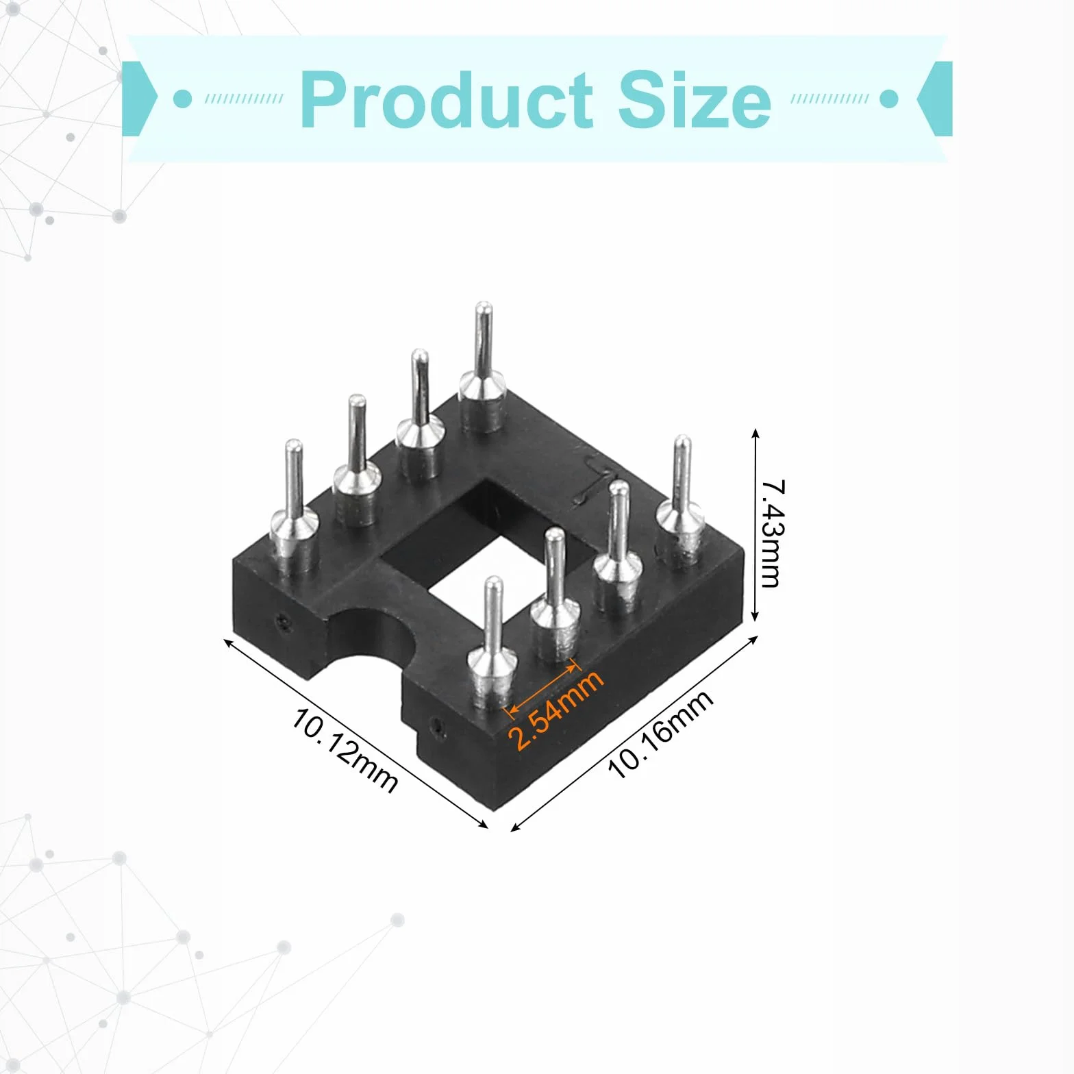 QUARKZMAN 30 sztuk DIP IC Chip Socket Adapter 8 Pin IC Asortyment Kit 2,54 mm/0,1" Pitch do projektu Breadboard, PCB Design