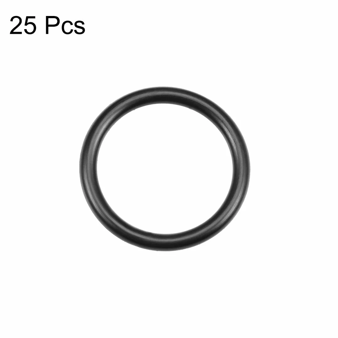 sourcing map 25 szt. o-ringi kauczuk nitrylowy 6 mm-32 mm średnica wewnętrzna 2,5 mm szerokość 19 mm x 24 mm x 2,5 mm